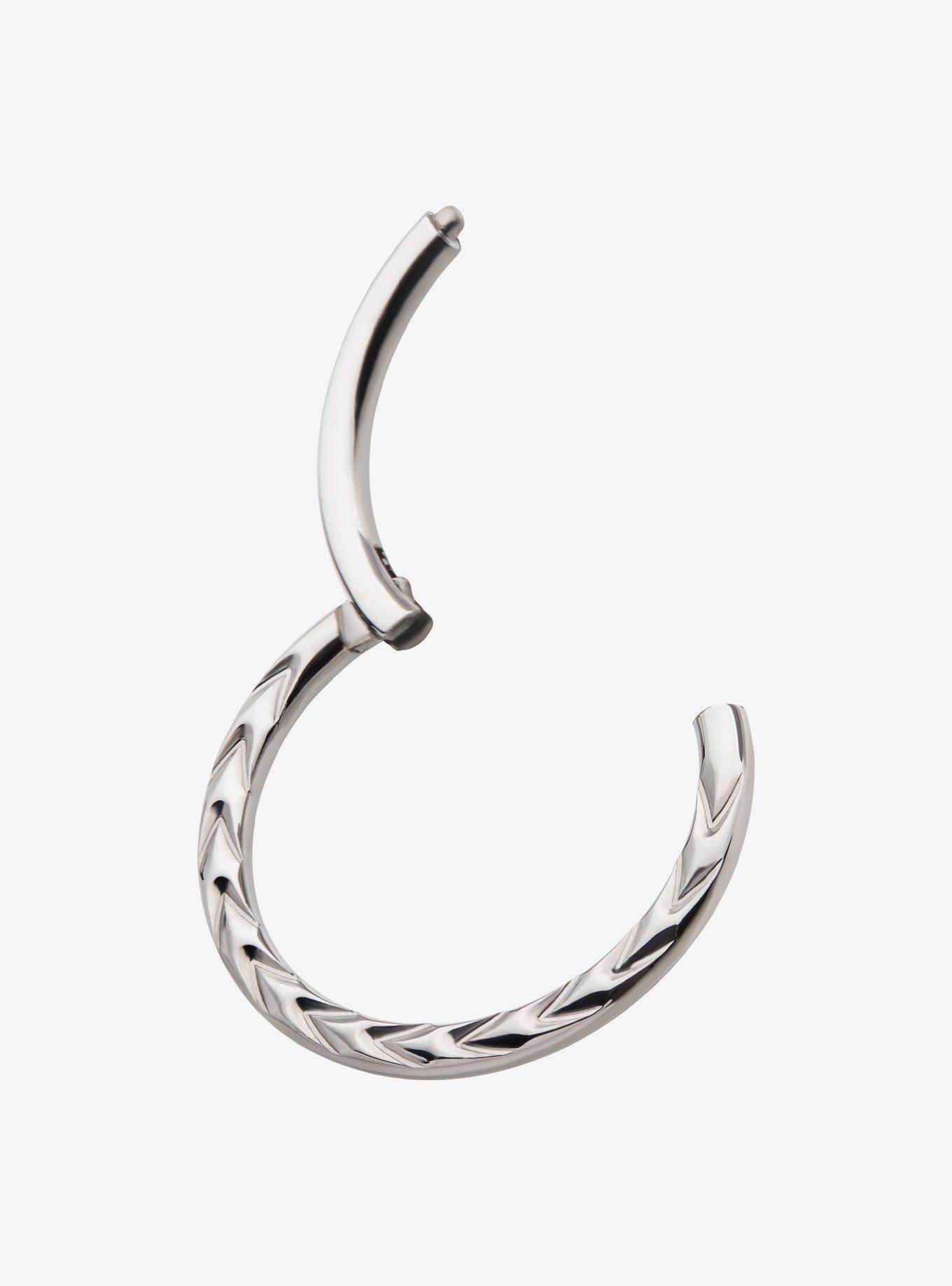 Titanium Pointed Notch Hinged Clicker, , hi-res