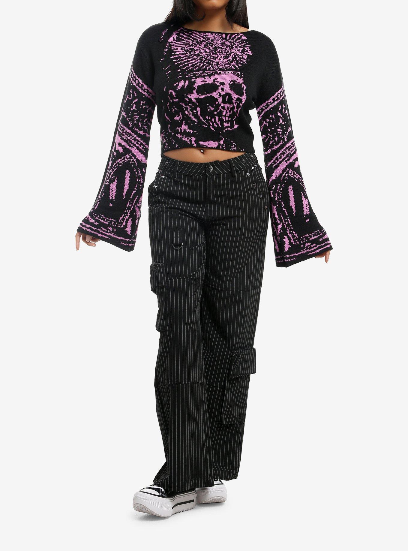 Ghost Papa V Perpetua Girls Bell Sleeve Sweater, BLACK, alternate