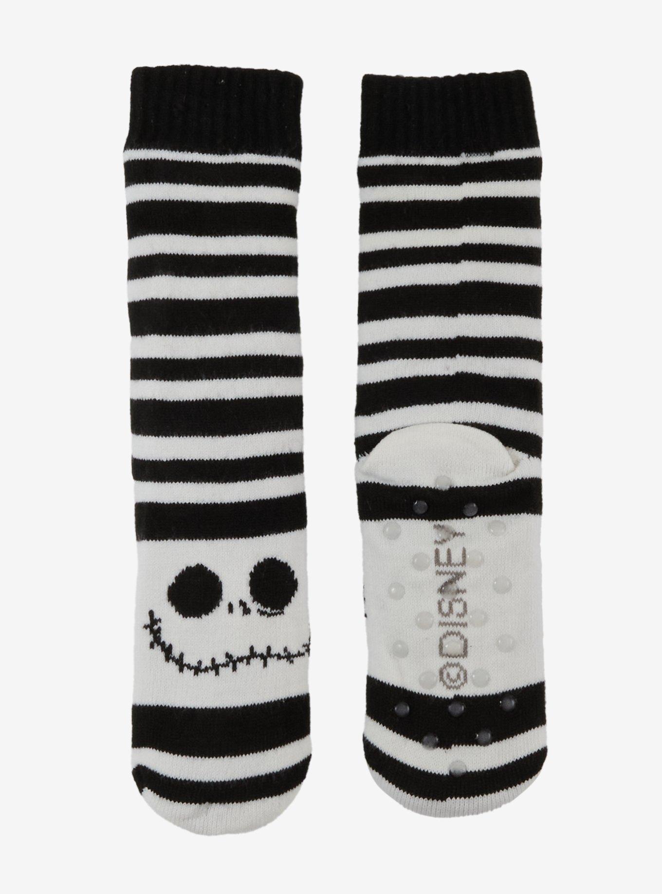 The Nightmare Before Christmas Jack Stripe Cozy Slipper Socks, , hi-res