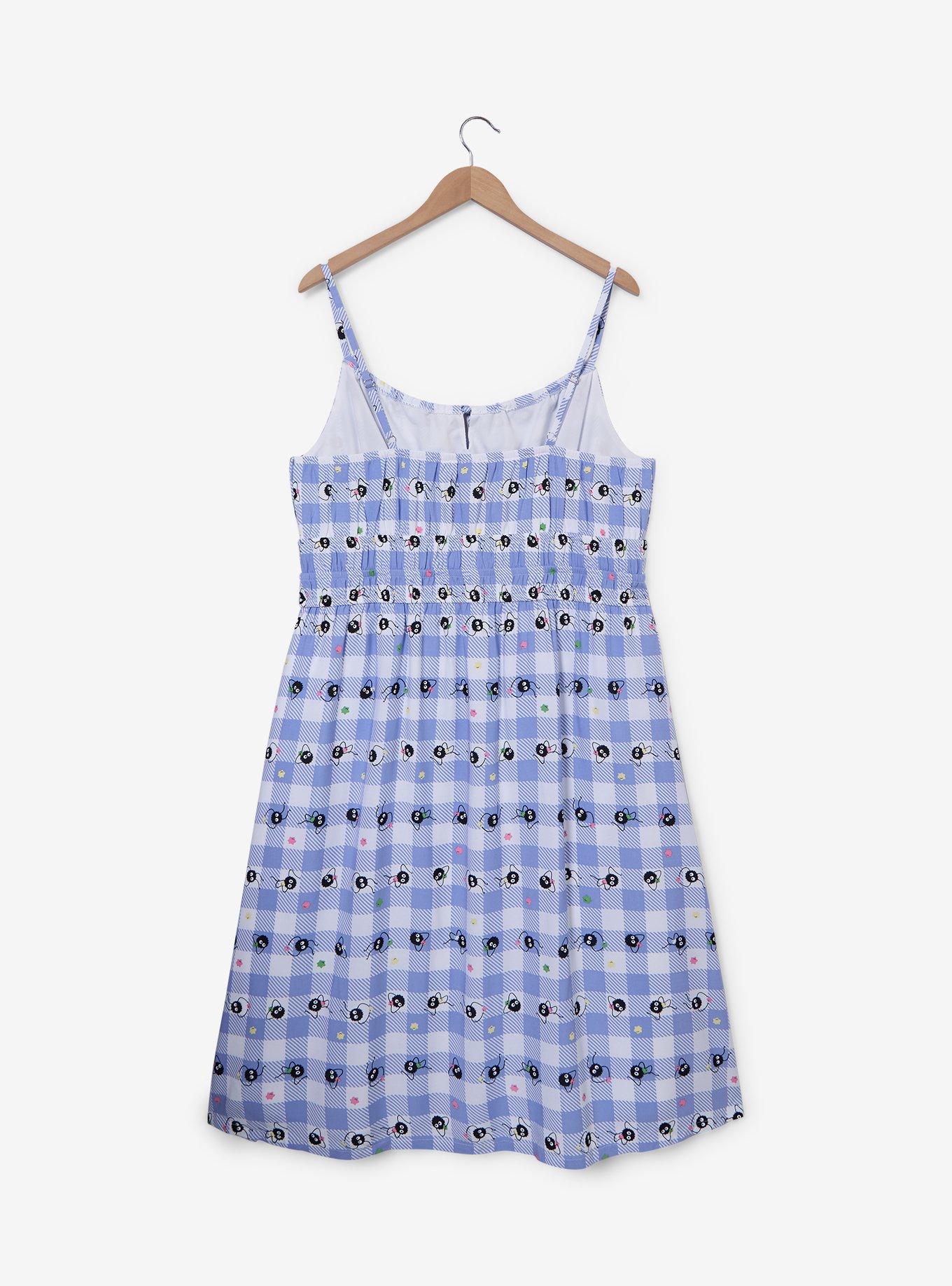 Studio Ghibli&reg; Spirited Away Soot Sprites Gingham Plus Size Midi Dress, , hi-res