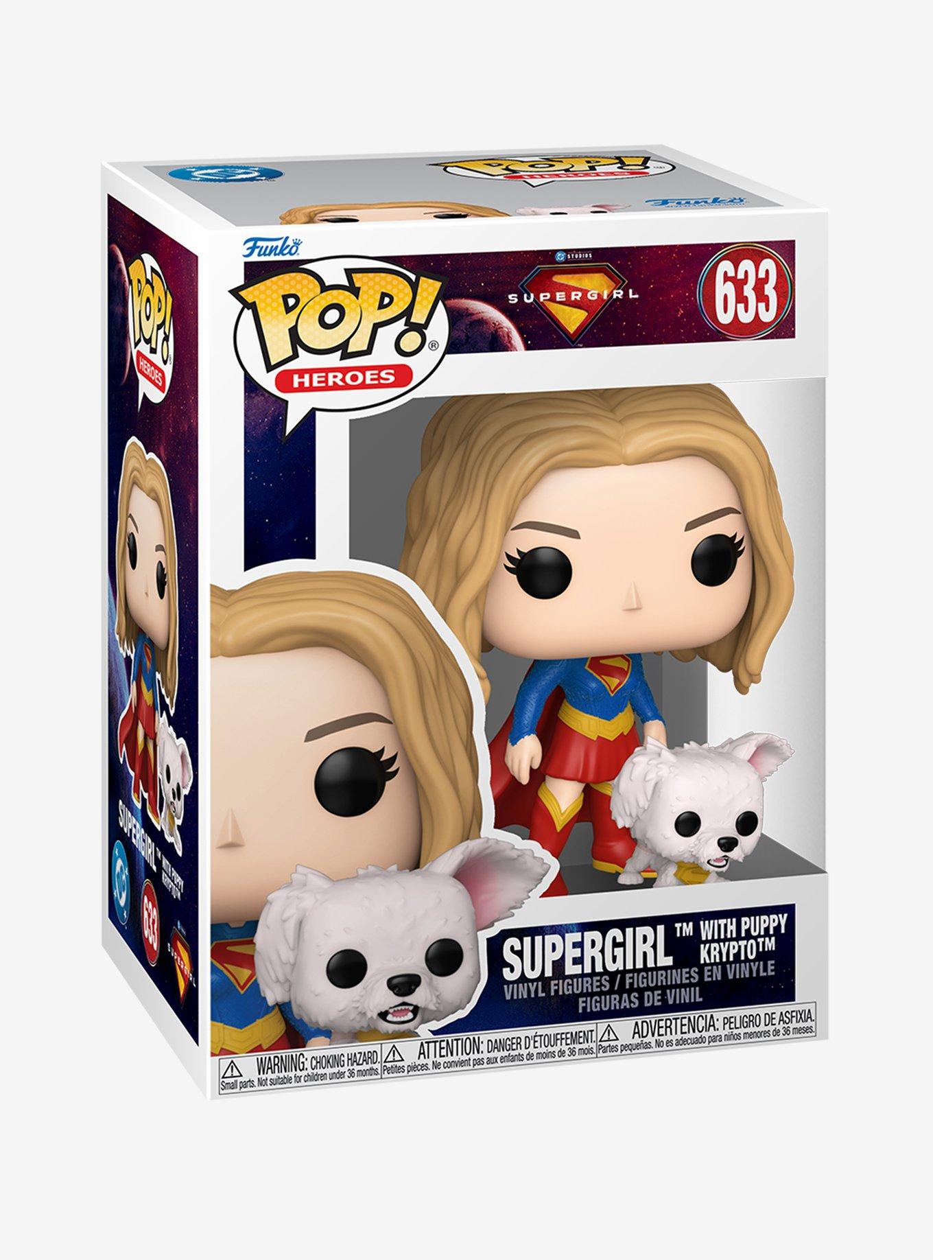 Funko DC Comics Supergirl Pop! Heroes Supergirl With Puppy Krypto Vinyl Figure Set, , hi-res