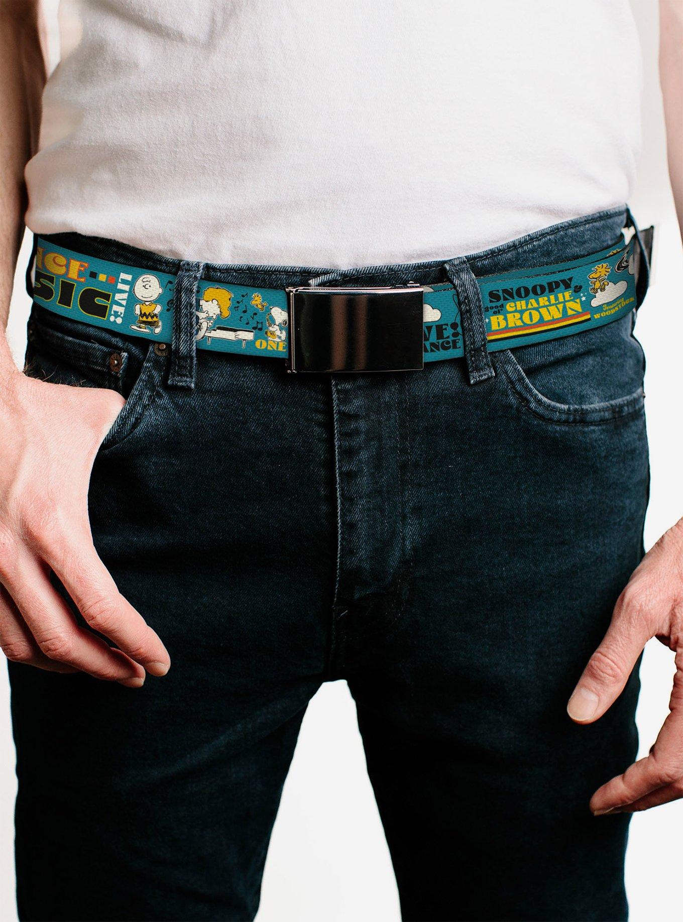 Peanuts Gang Dance Music Poses and Quotes Multi Adjustable Clamp Buckle Belt, , hi-res