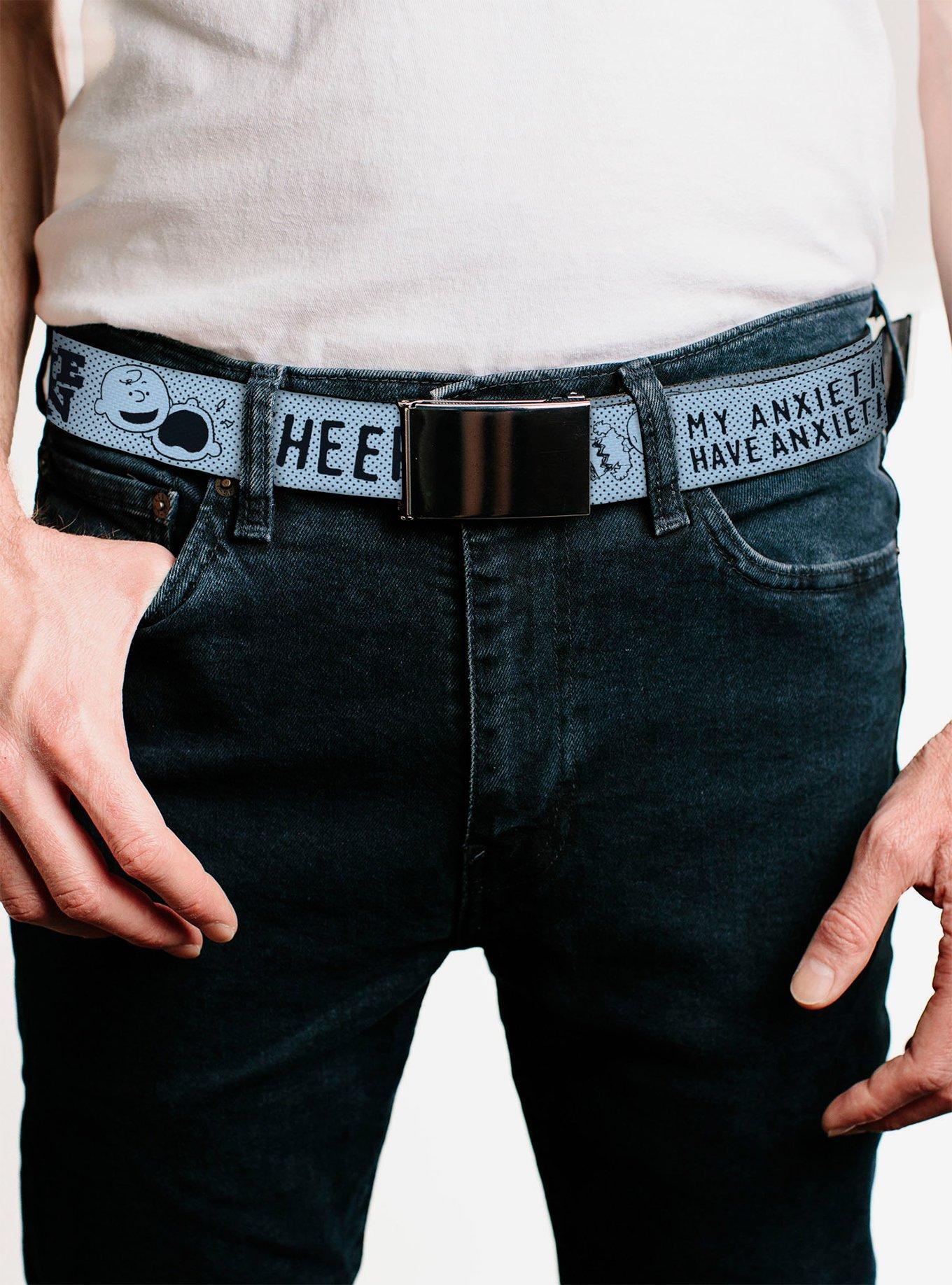 Peanuts Charlie Brown Poses and Quotes Light Adjustable Clamp Buckle Belt, , hi-res