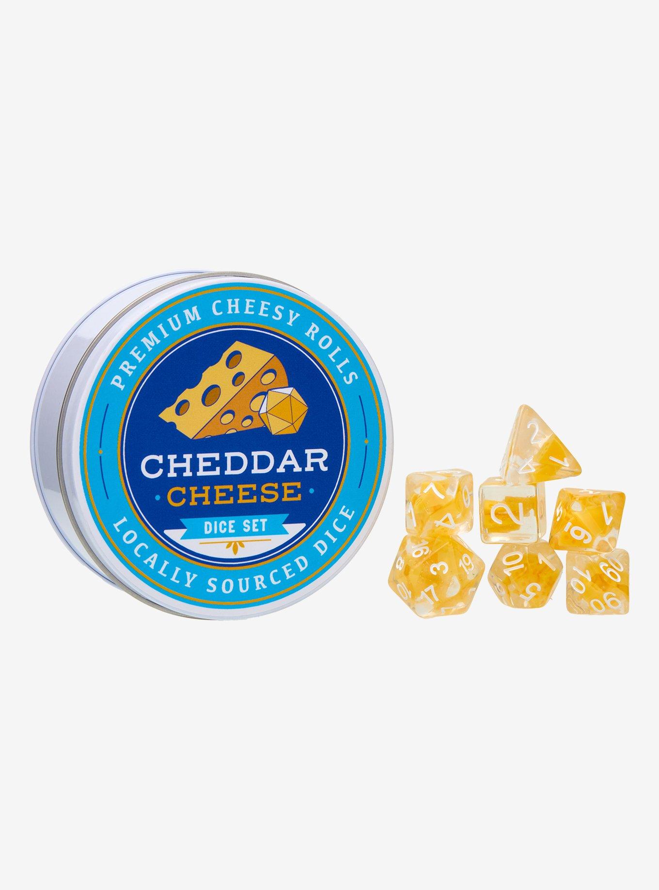 Cheese Tin Polyhedral Dice Set Hot Topic Exclusive, , hi-res