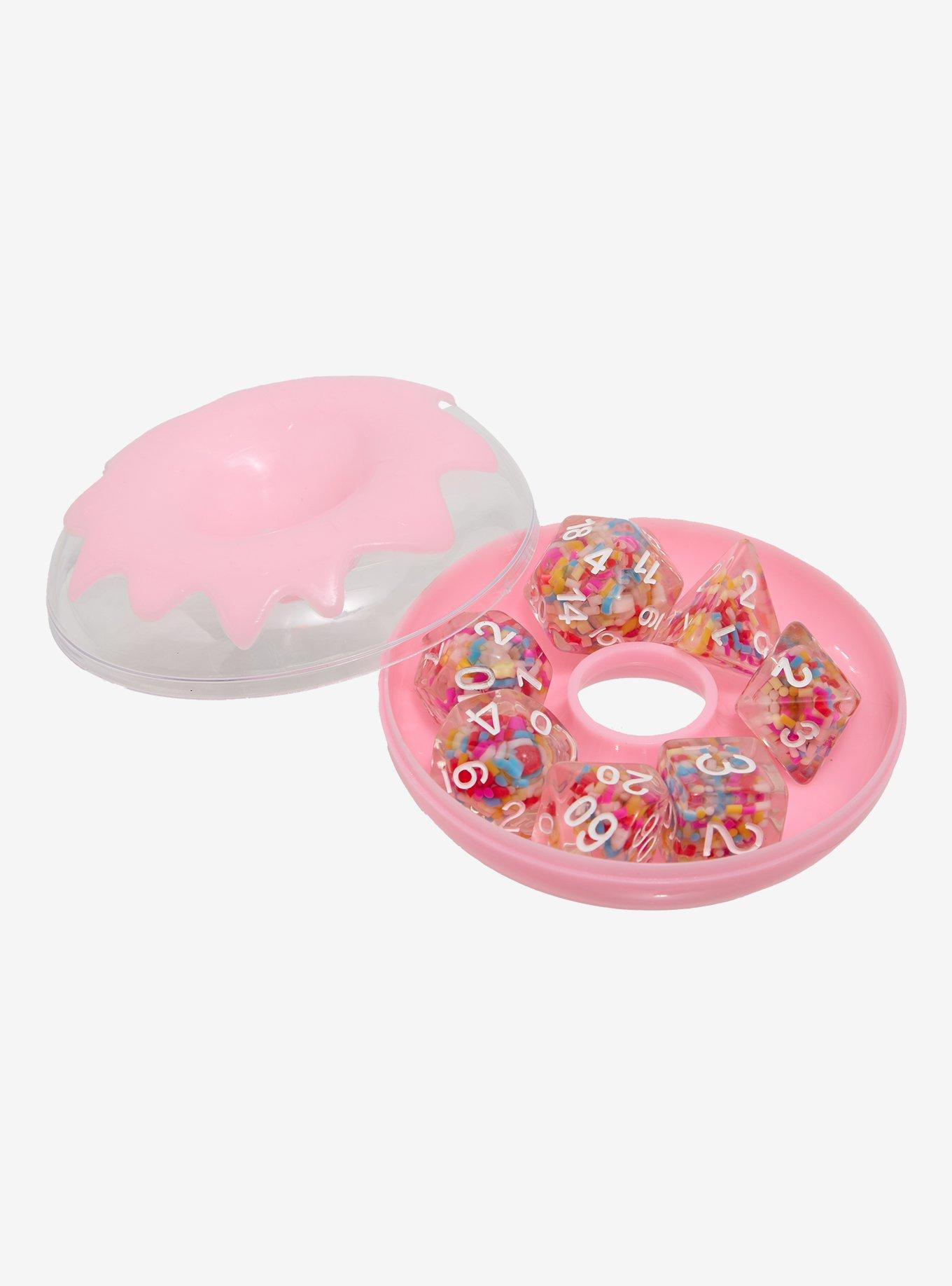 Pink Donut Polyhedral Dice Set Hot Topic Exclusive, , hi-res