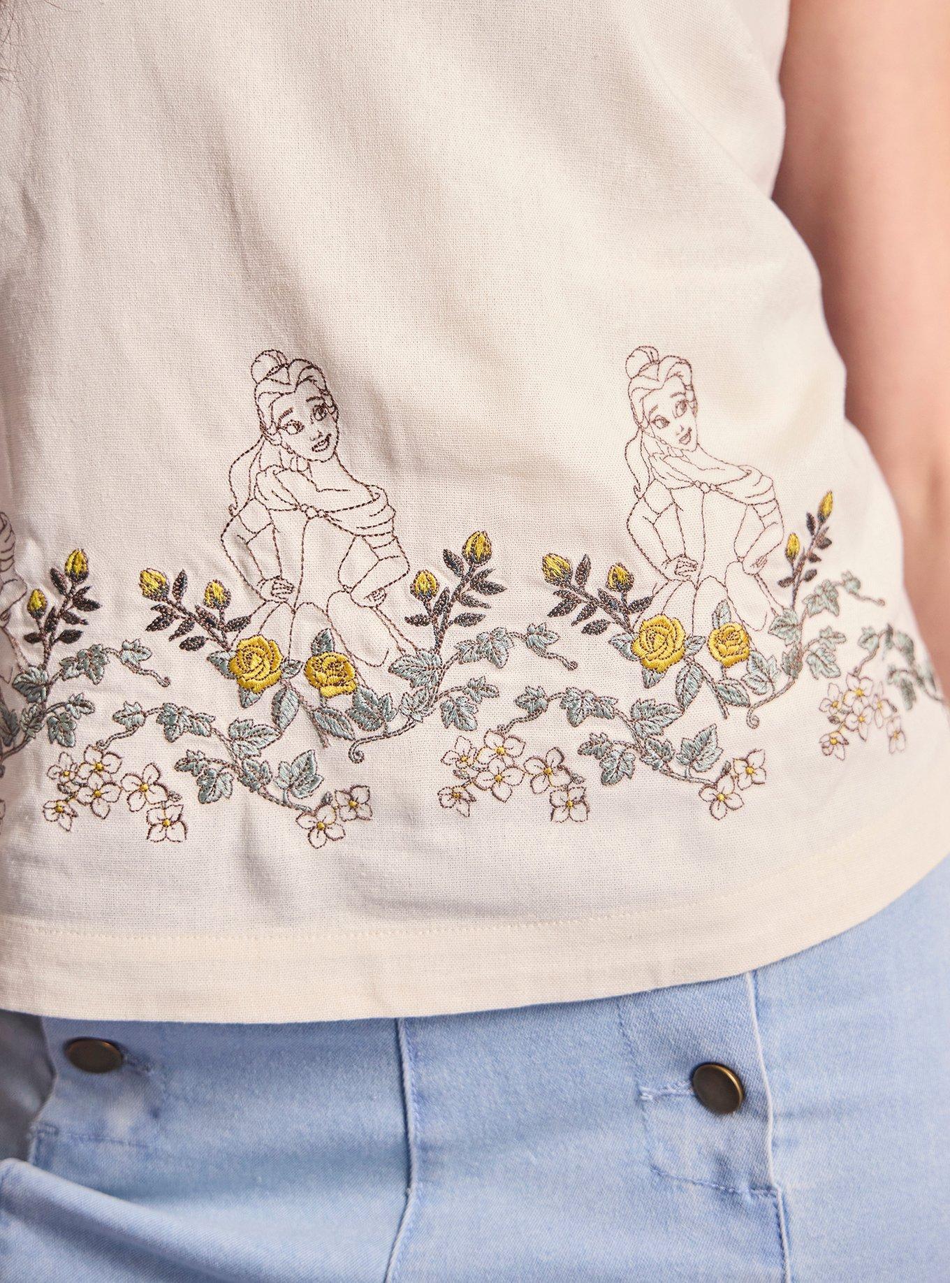 Her Universe Disney Beauty And The Beast Belle Linen Tank Top Her Universe Exclusive, MULTI, alternate