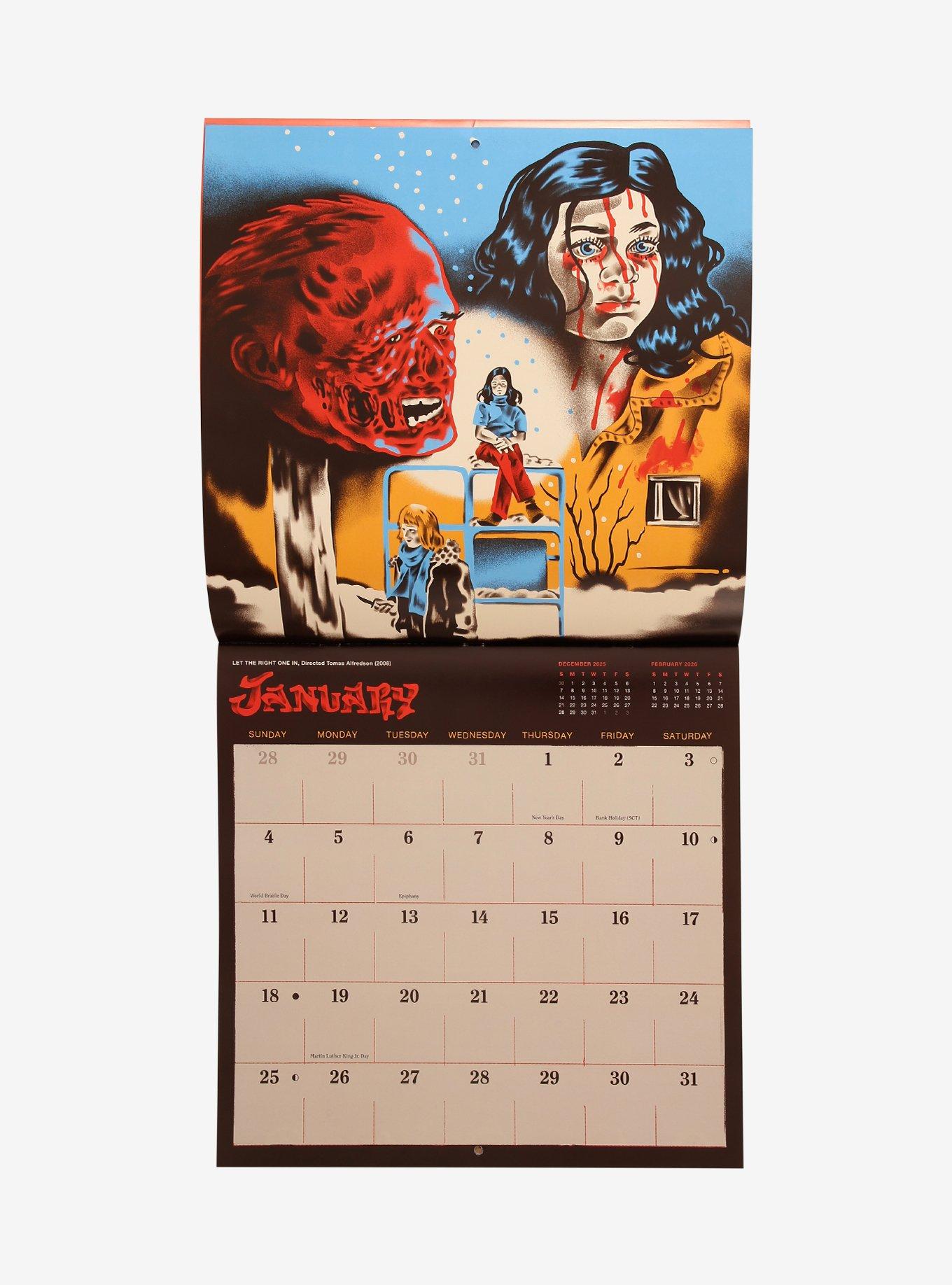 Classic Horror Movies September 2025 - December 2026 Calendar, , hi-res