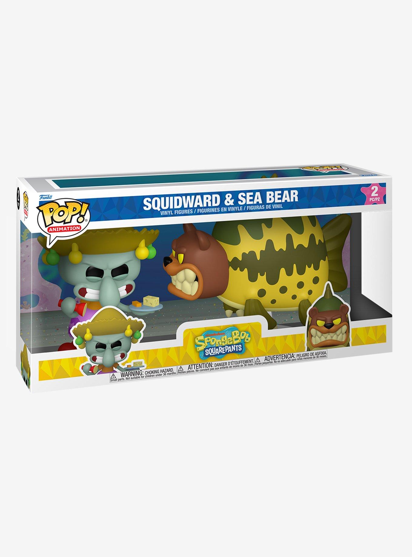 Funko SpongeBob SquarePants Pop! Animation Squidward & Sea Bear Vinyl Figure Set, , hi-res
