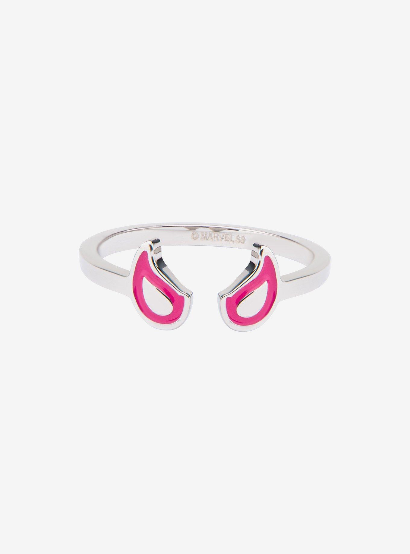 Marvel Spider-Man Spider Gwen Eyes Logo Ring, , hi-res