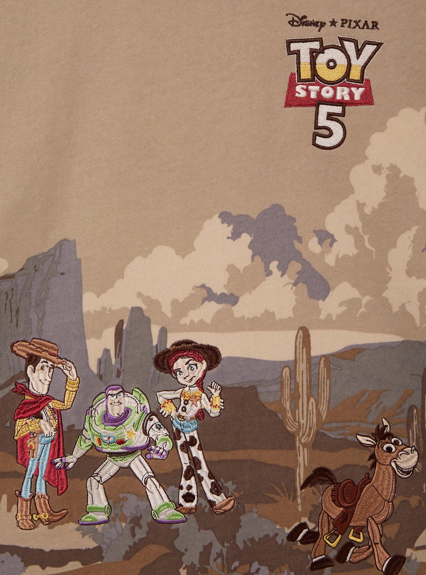 Disney Pixar Toy Story 5 Scenic Crewneck &mdash; BoxLunch Exclusive, BROWN, alternate