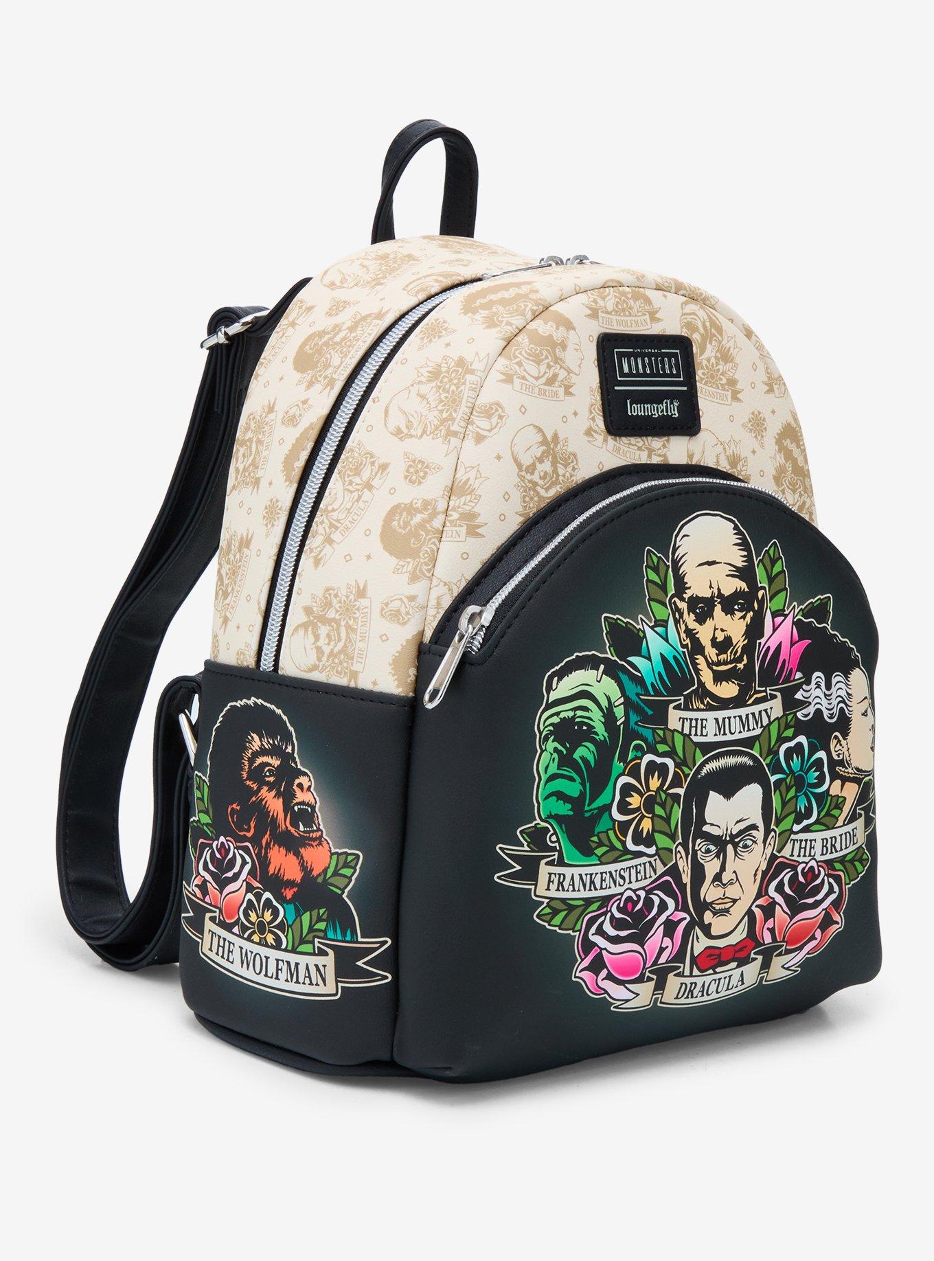 Loungefly Universal Monsters Character Tattoo Mini Backpack, , hi-res