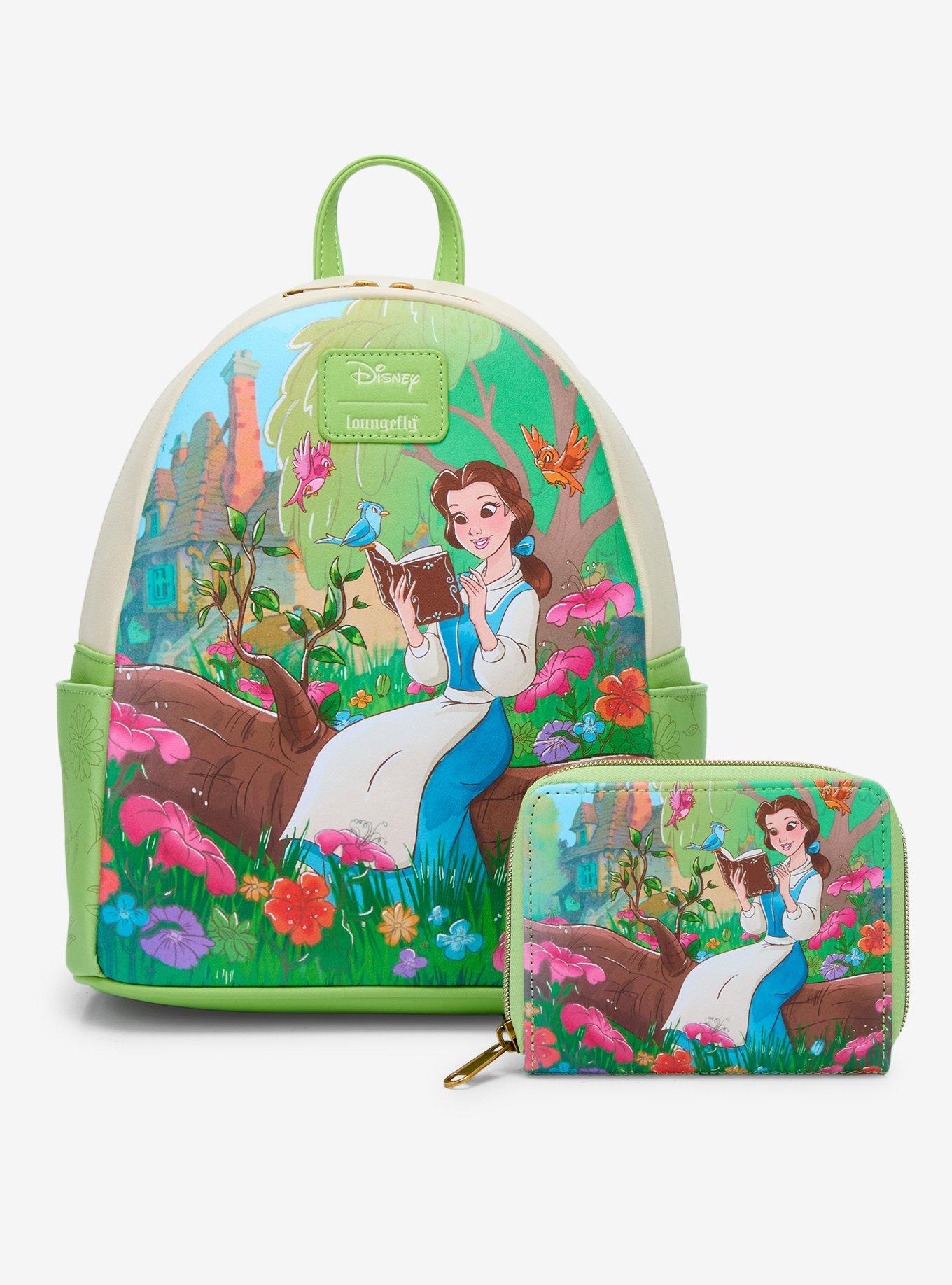 Loungefly Disney Beauty And The Beast Belle Reading Mini Zipper Wallet, , alternate