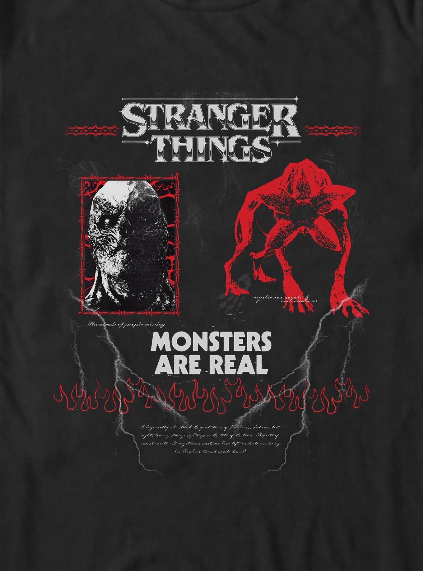 Stranger Things Vecna & Demogorgon Monsters Are Real T-Shirt Hot Topic Exclusive, , hi-res
