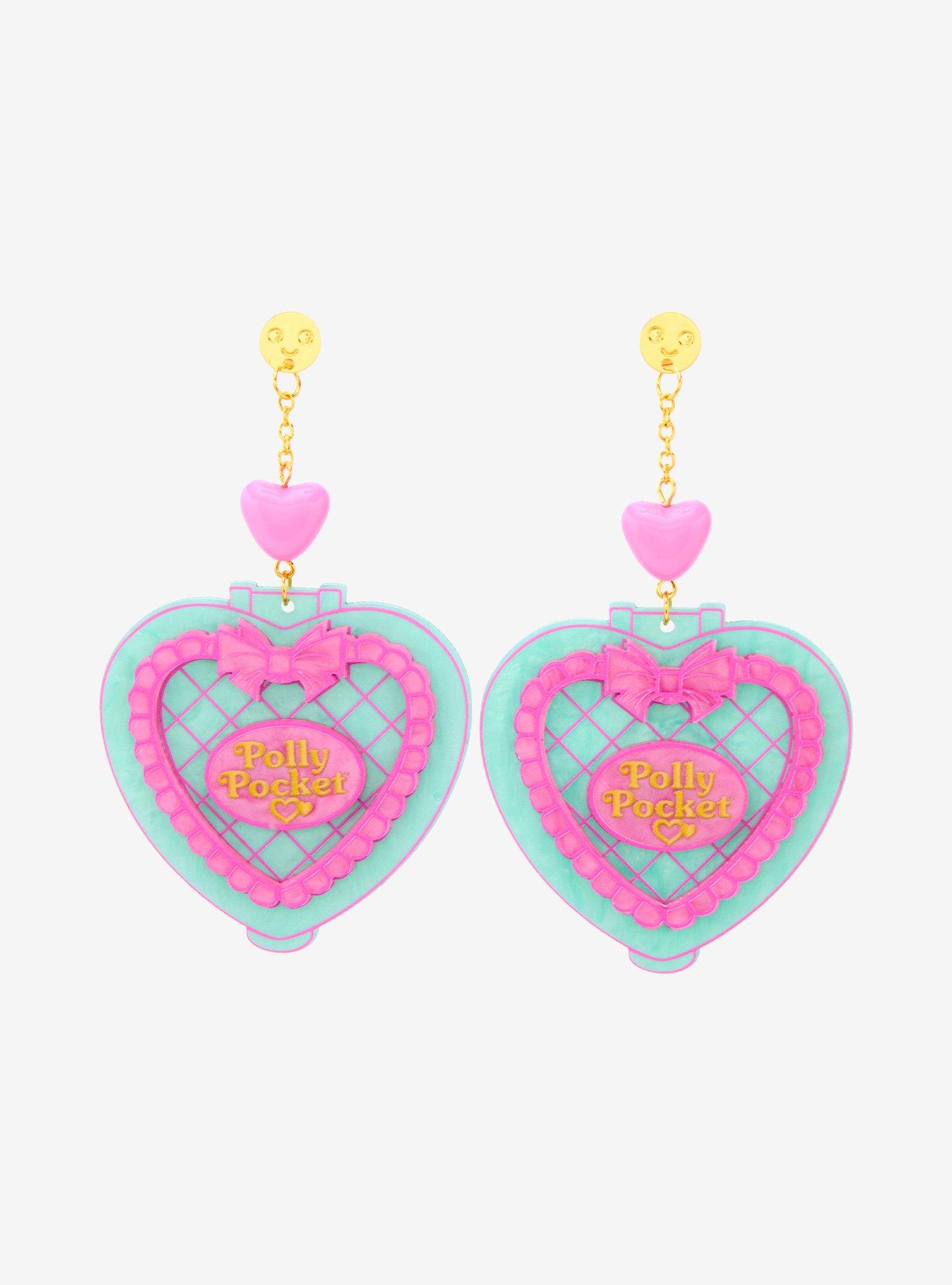 Whatever! Makes You Happy x Polly Pocket Heart Compact Statement Earrings, , hi-res