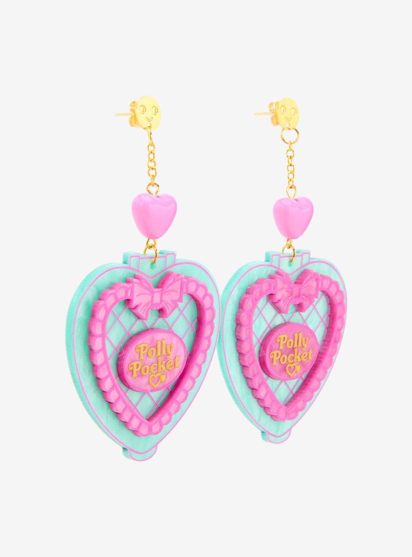 Whatever! Makes You Happy x Polly Pocket Heart Compact Statement Earrings, , alternate