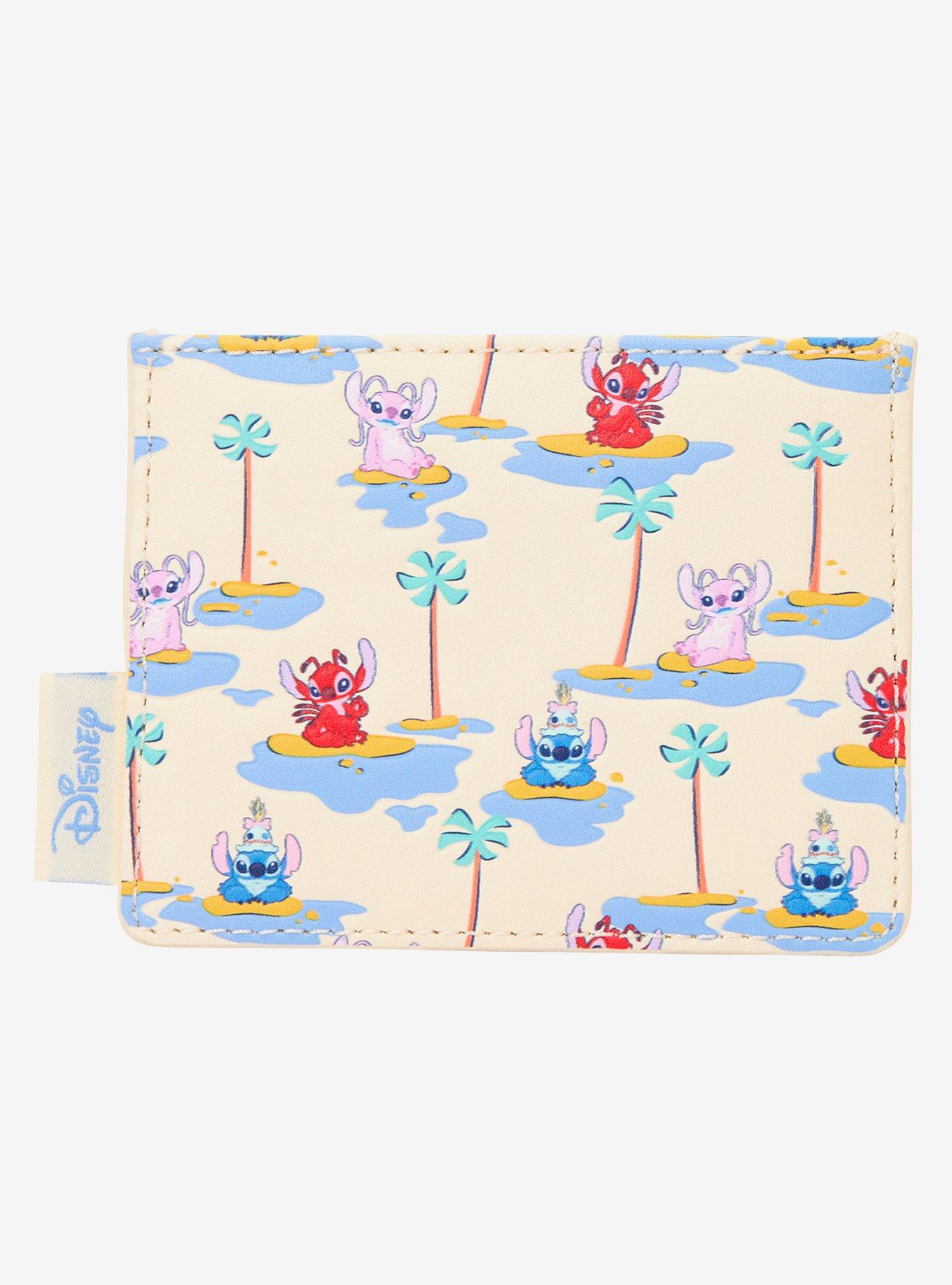 Loungefly Disney Lilo & Stitch Angel, Leroy, & Stitch Allover Print Cardholder, , hi-res