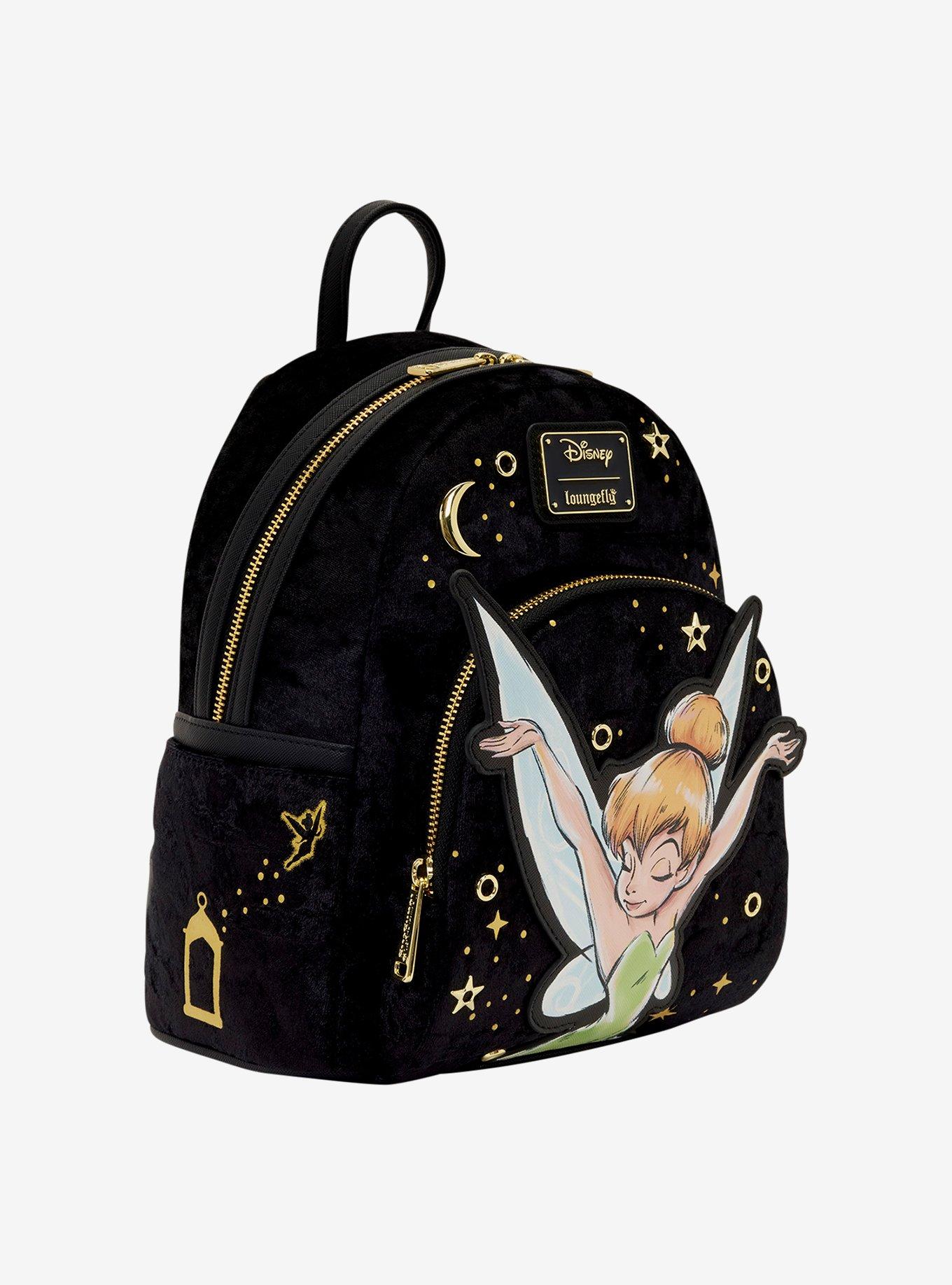 Loungefly Disney Peter Pan Tinker Bell Pixie Dust Velvet Mini Backpack, , hi-res