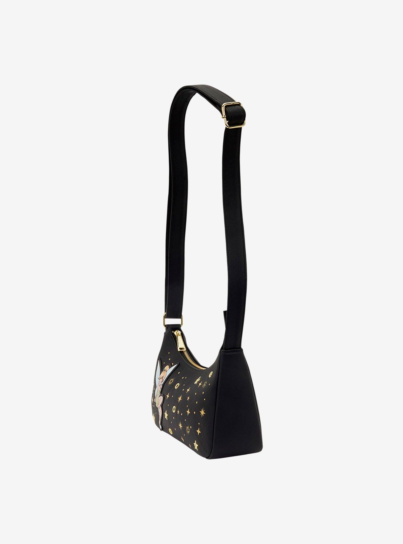 Loungefly Disney Peter Pan Tinker Bell Stars Crossbody Bag, , alternate - view 3