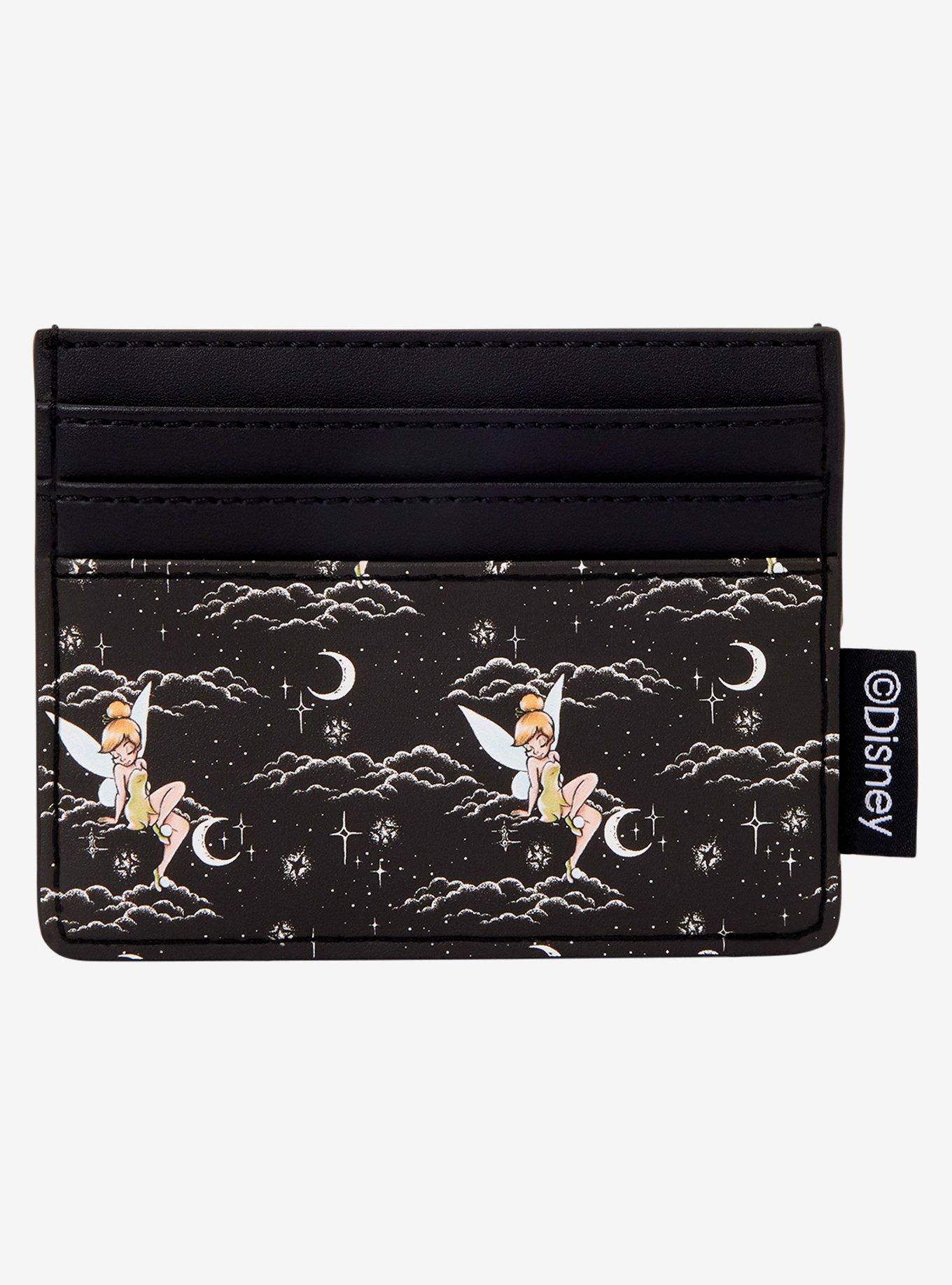 Loungefly Disney Peter Pan Tinker Bell Stars Allover Print Cardholder, , hi-res