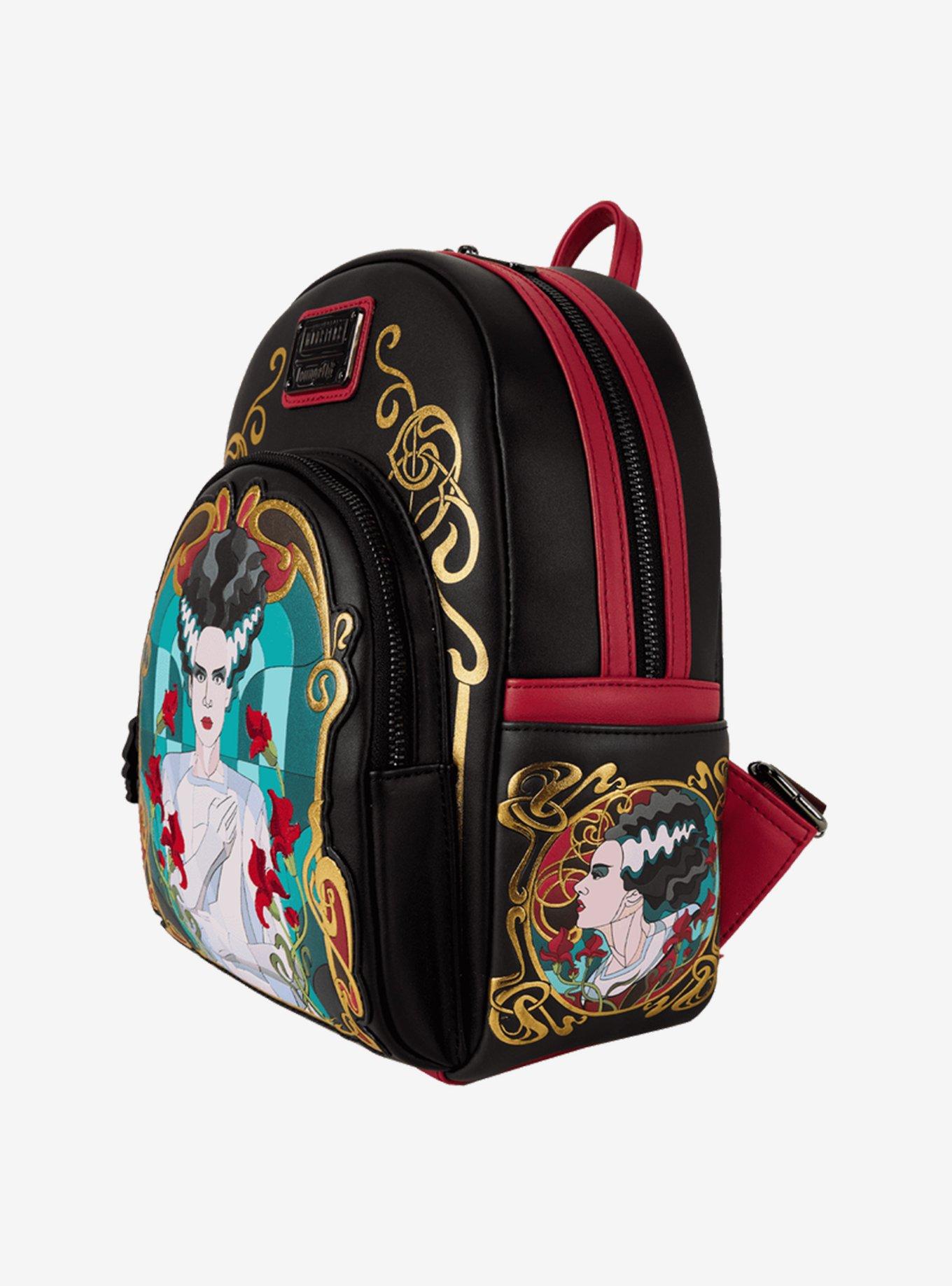 Loungefly Universal Monsters Bride of Frankenstein Stained Glass Mini Backpack, , hi-res