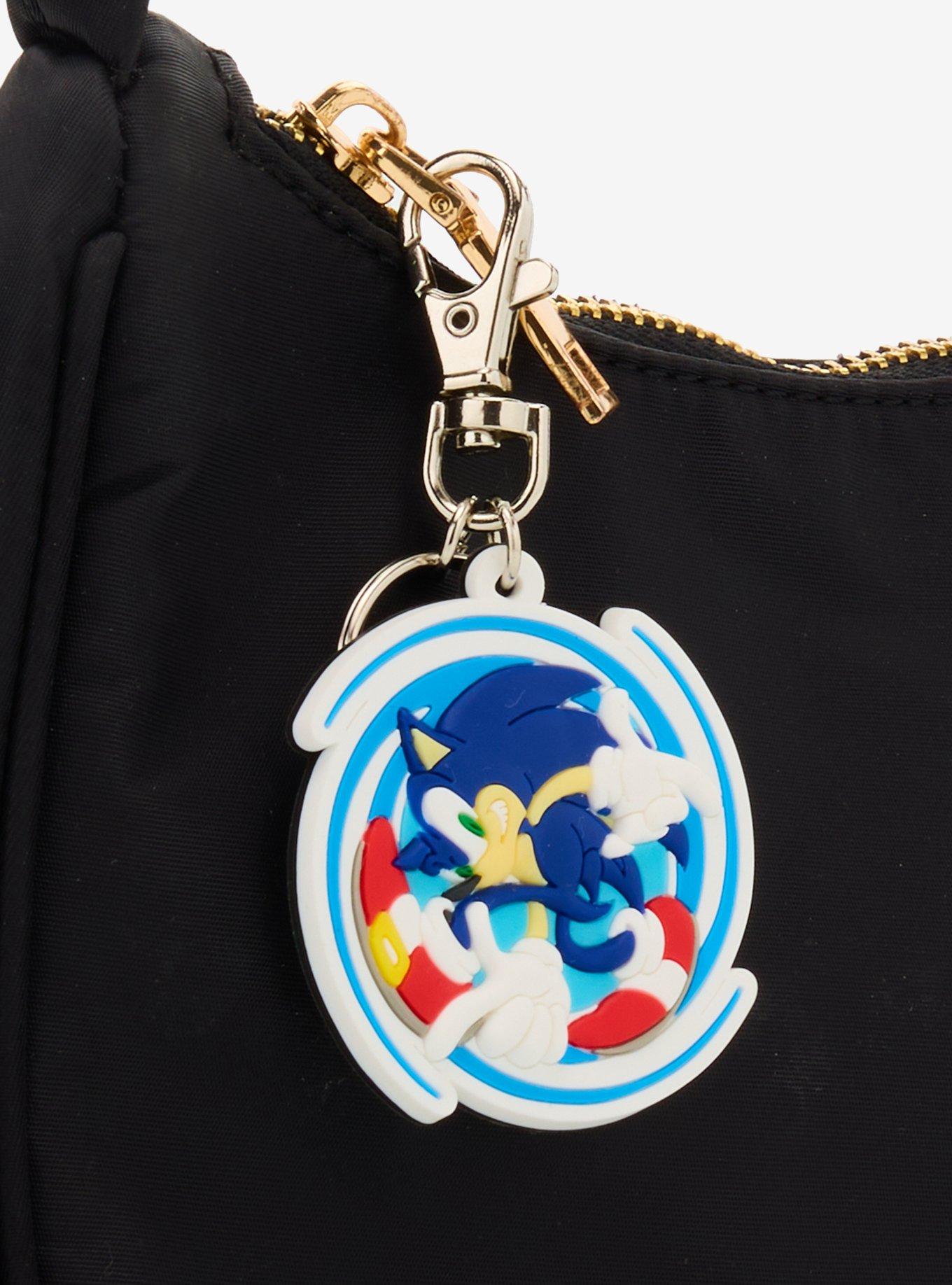 Sonic The Hedgehog Swirl Rubber Key Chain, , alternate