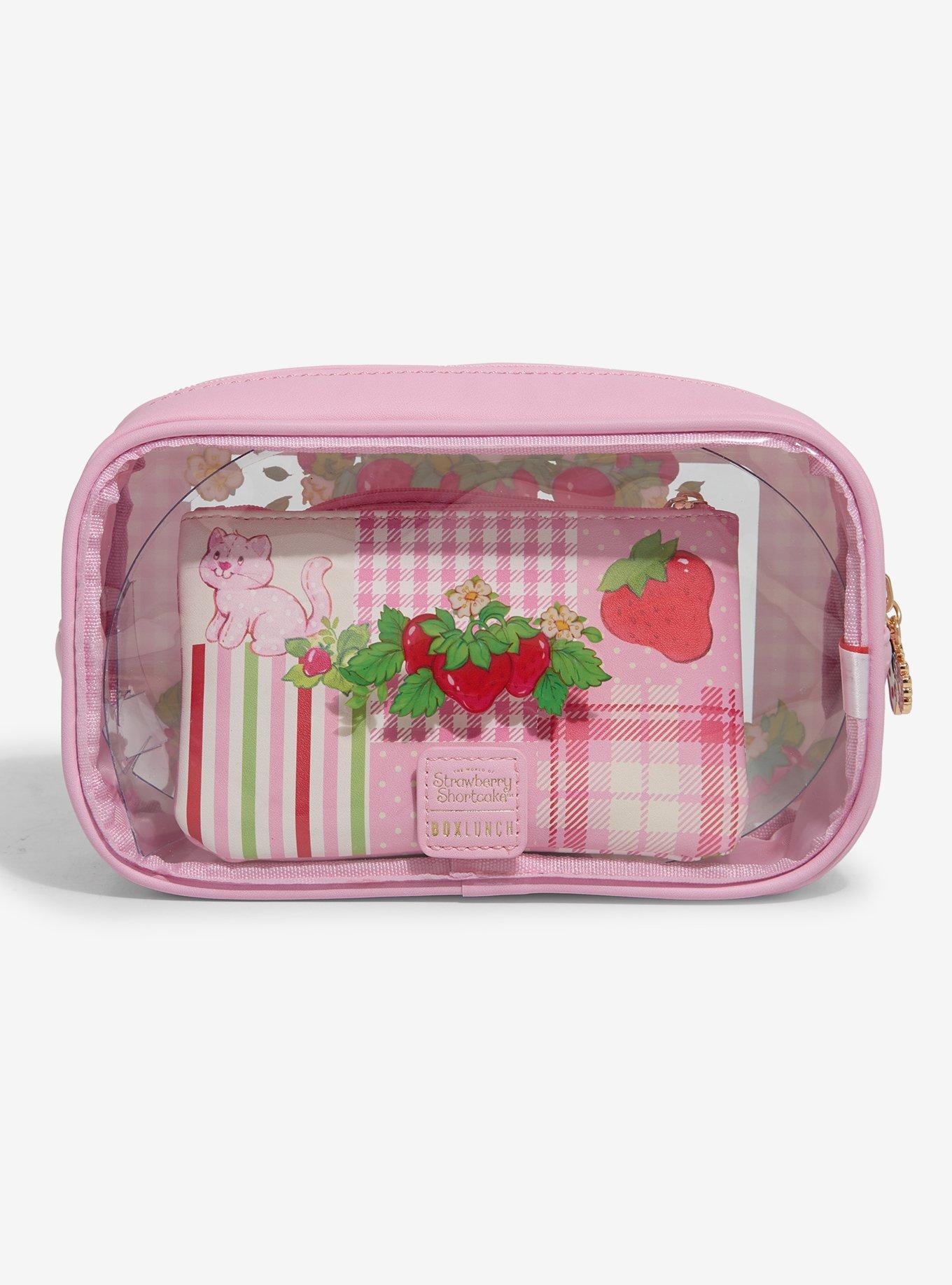 Strawberry Shortcake Pink Gingham Cosmetic Bag Set &mdash; BoxLunch Exclusive, , alternate