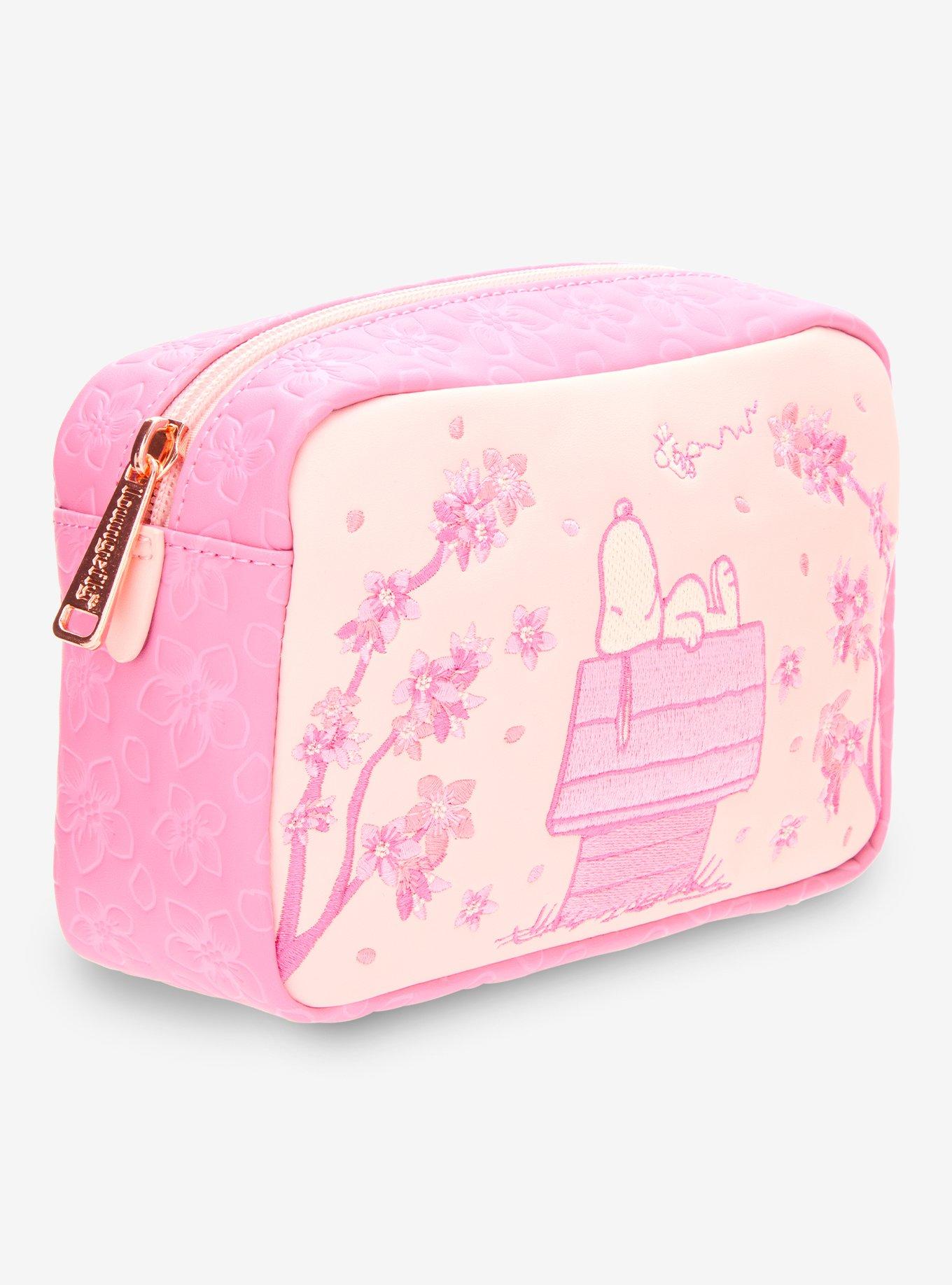 Loungefly Peanuts Snoopy Cherry Blossom Cosmetic Bag &mdash; BoxLunch Exclusive, , hi-res