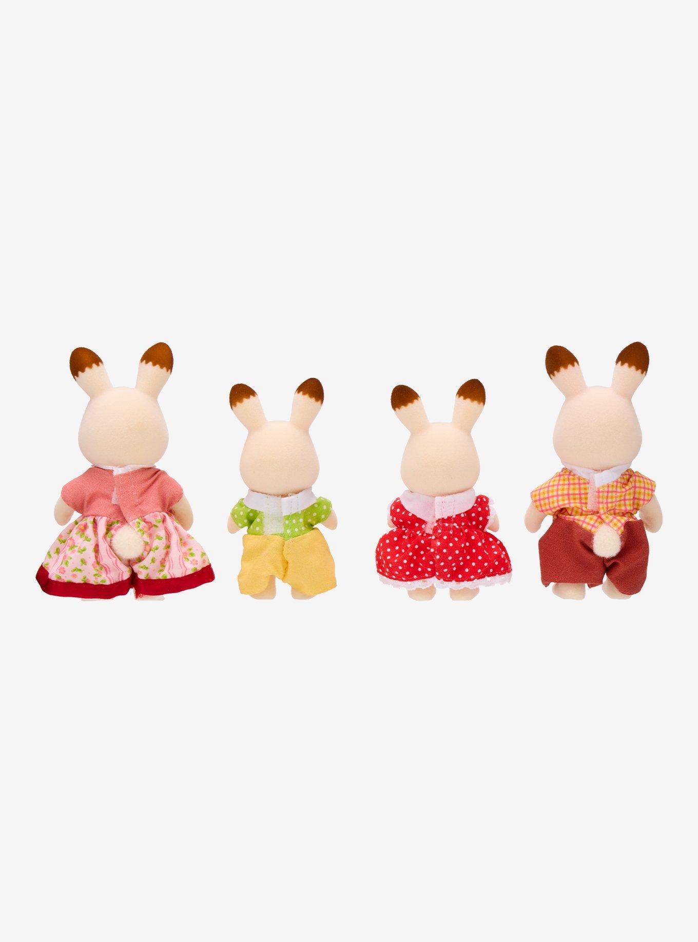 Calico Critters Chocolate Rabbit Family Mini Figure Set, , alternate