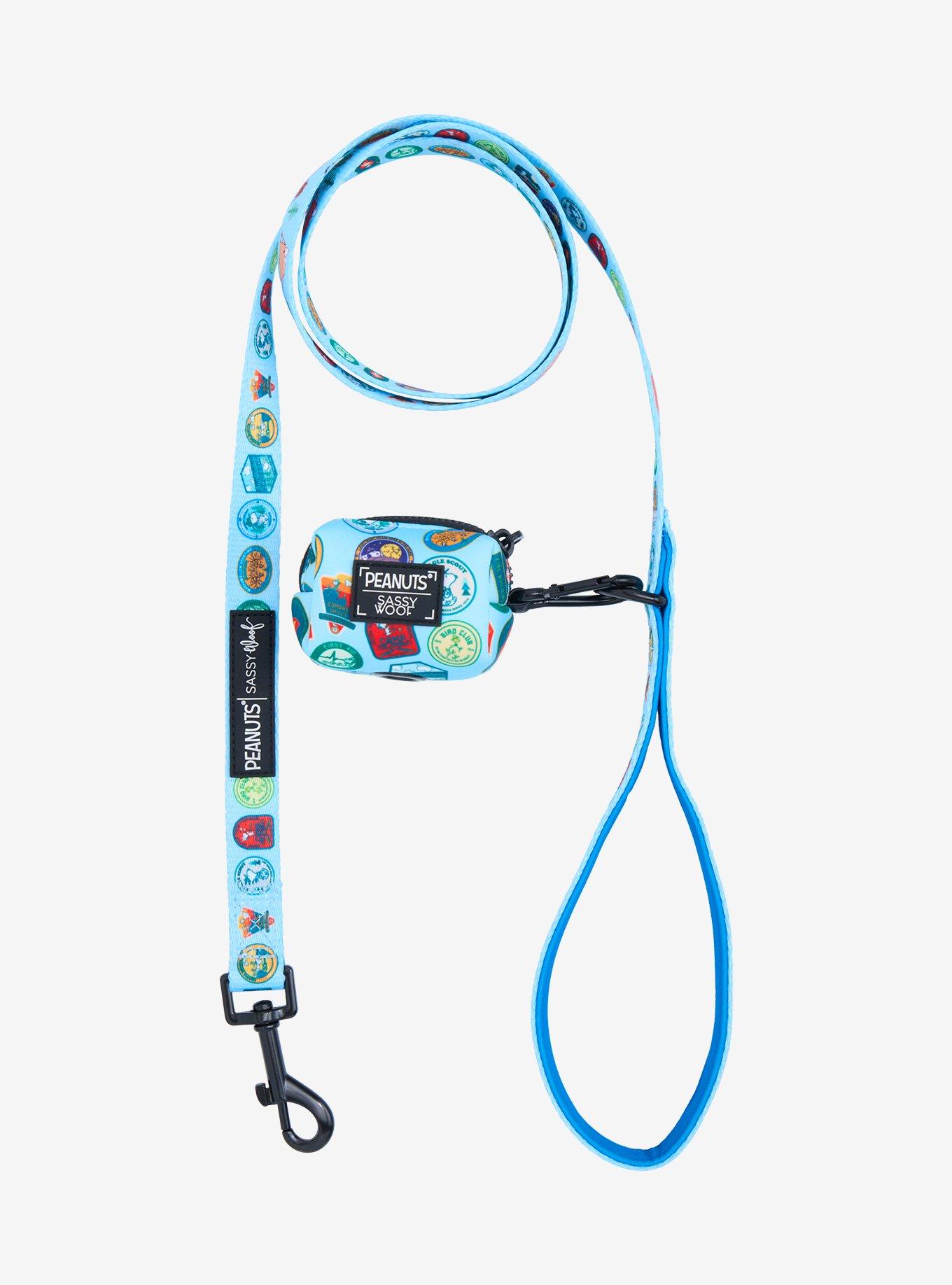 Sassy Woof Peanuts Camp Snoopy Leash & Waste Bag Holder Set, , hi-res