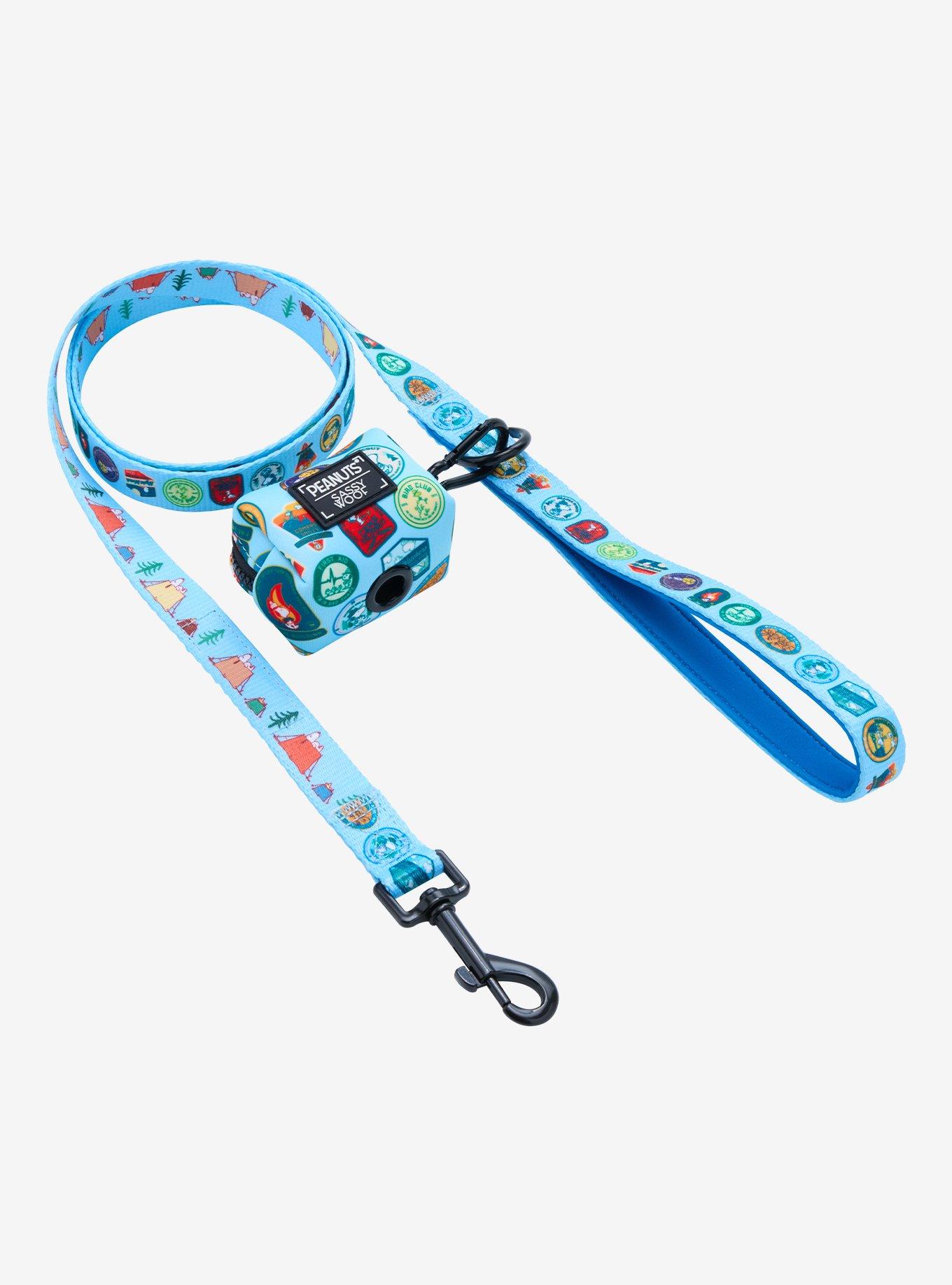 Sassy Woof Peanuts Camp Snoopy Leash & Waste Bag Holder Set, , alternate