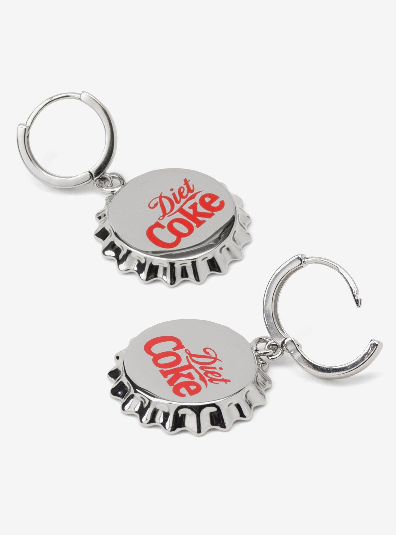 Diet Coke Bottle Cap Dangle Earrings, , alternate