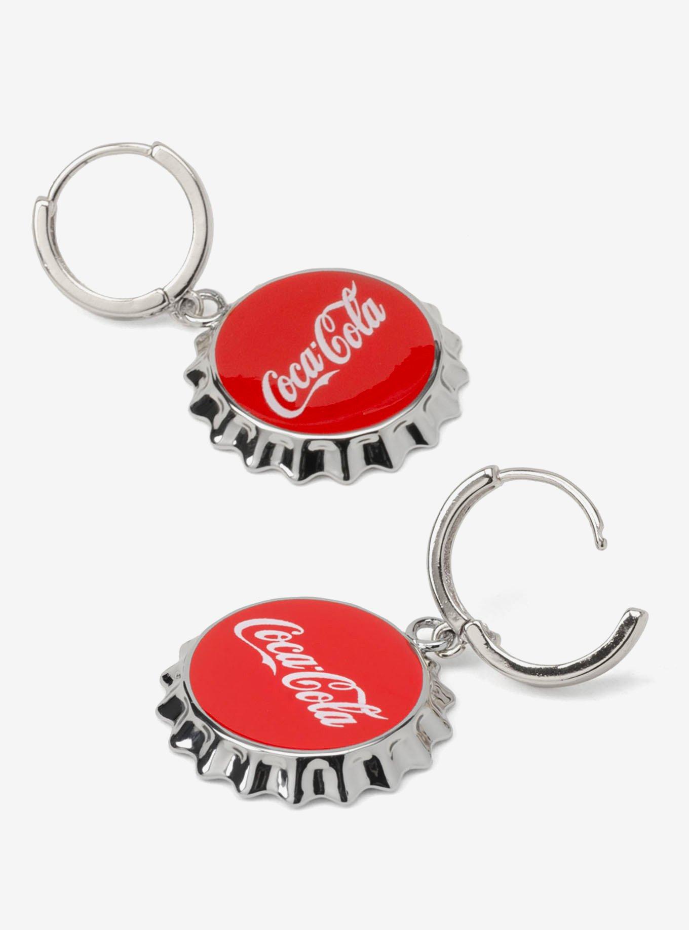 Coca-Cola Red Bottle Cap Earrings, , hi-res