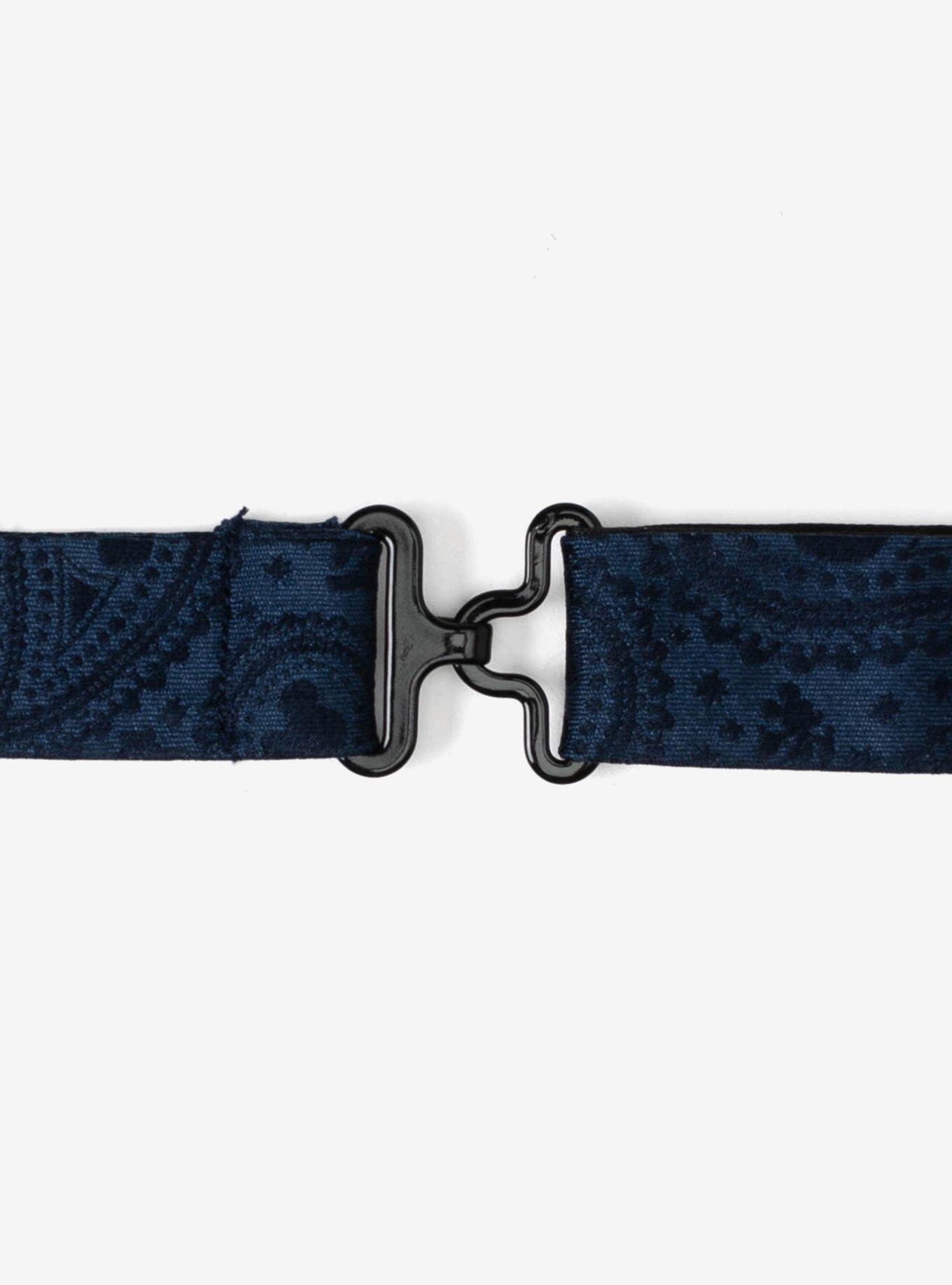 Disney Mickey Mouse Navy Paisley Silk Bow Tie, , alternate
