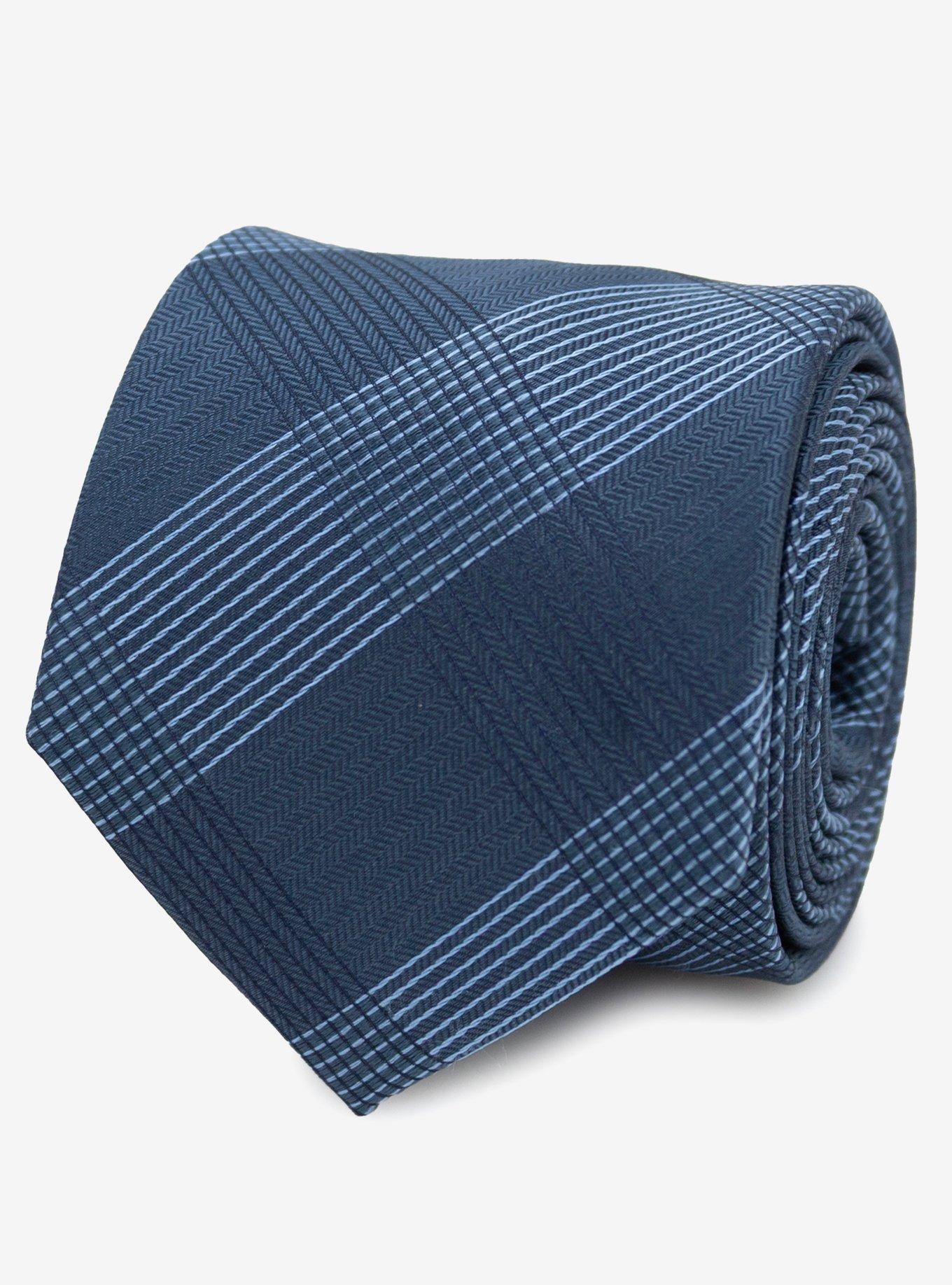 Best Dad Plaid Dark Blue Men's Tie, , alternate