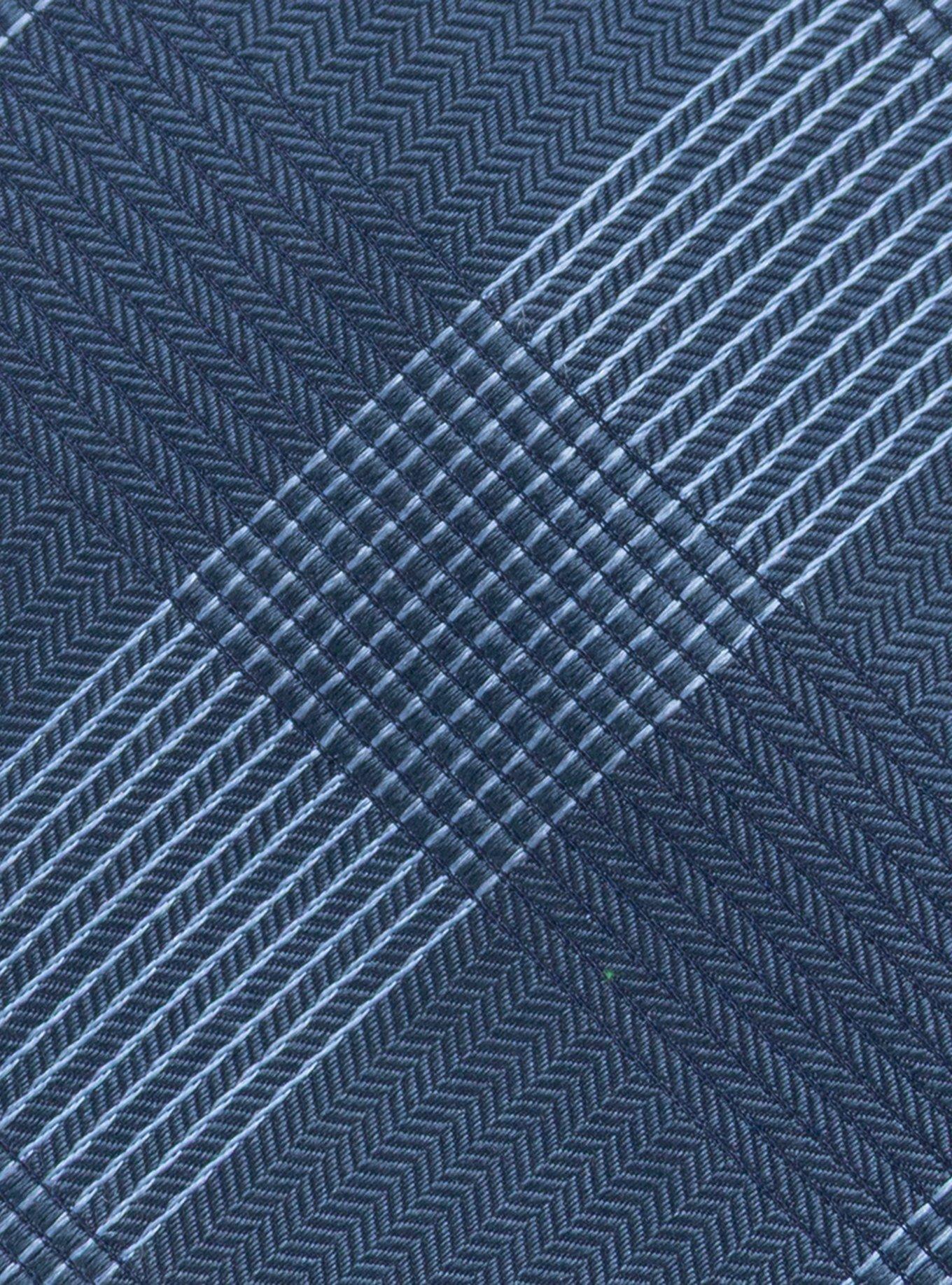 Best Dad Plaid Dark Blue Men's Tie, , alternate