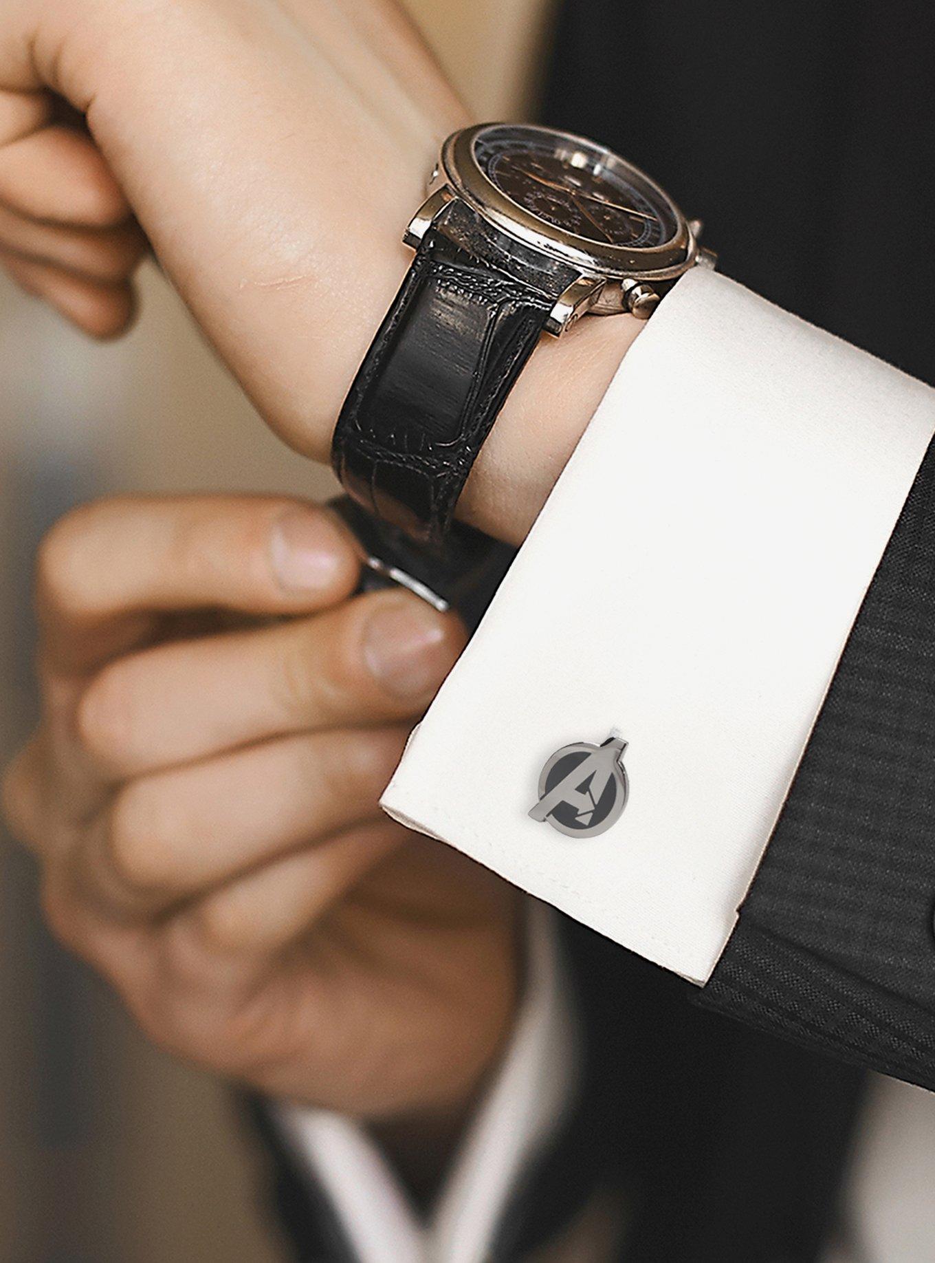 Marvel Avengers Gunmetal Cufflinks, , hi-res