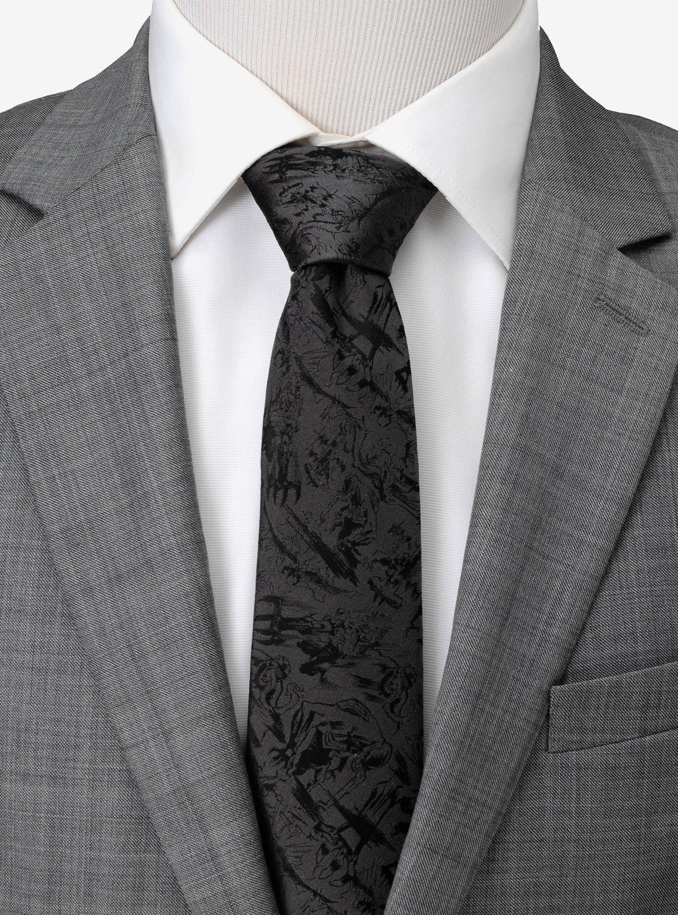 Marvel Venom Dark Gray Action Silk Men's Tie, , hi-res