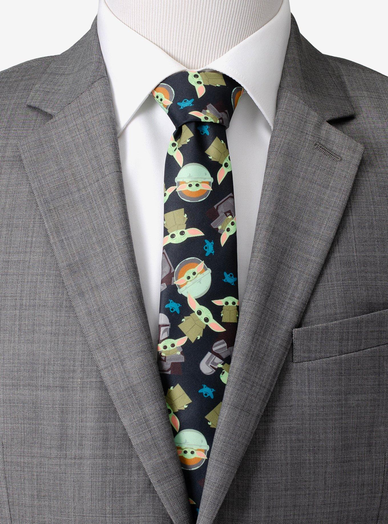 Star Wars The Mandalorian Mando Grogu Navy Men's Tie, , hi-res