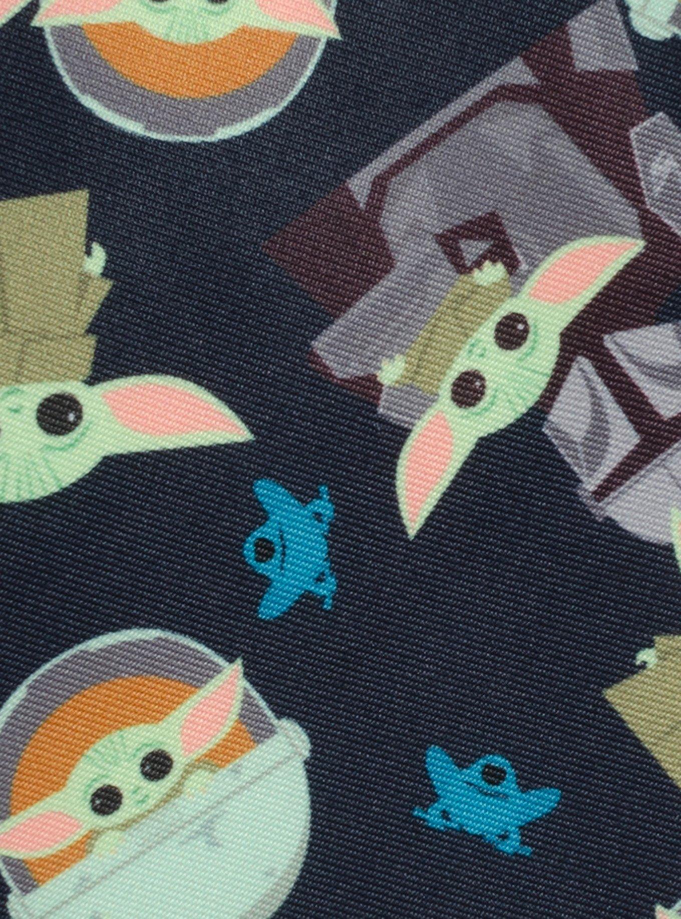Star Wars The Mandalorian Mando Grogu Navy Men's Tie, , alternate