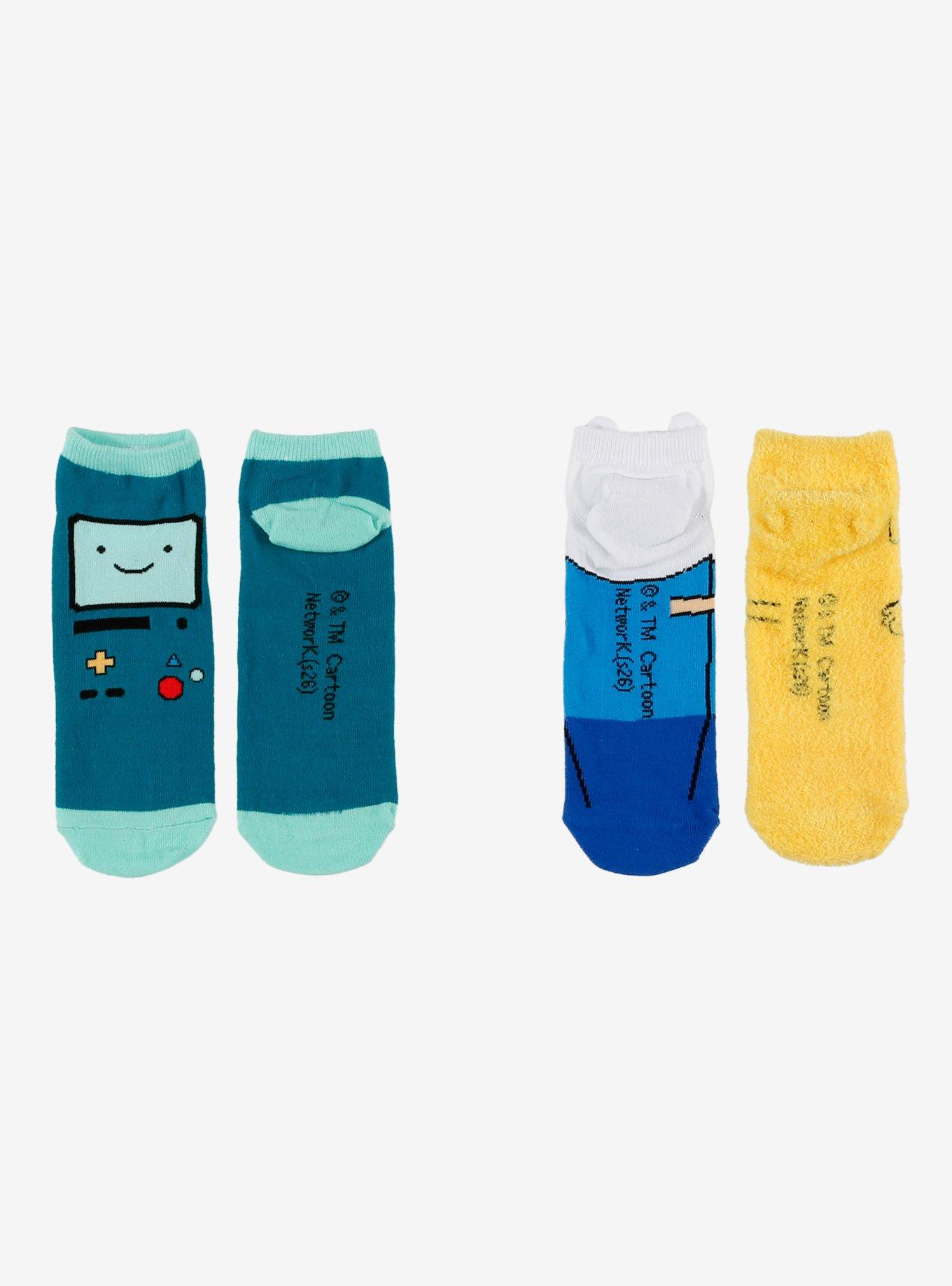 Adventure Time Character Trio No-Show Socks 2 Pair, , hi-res