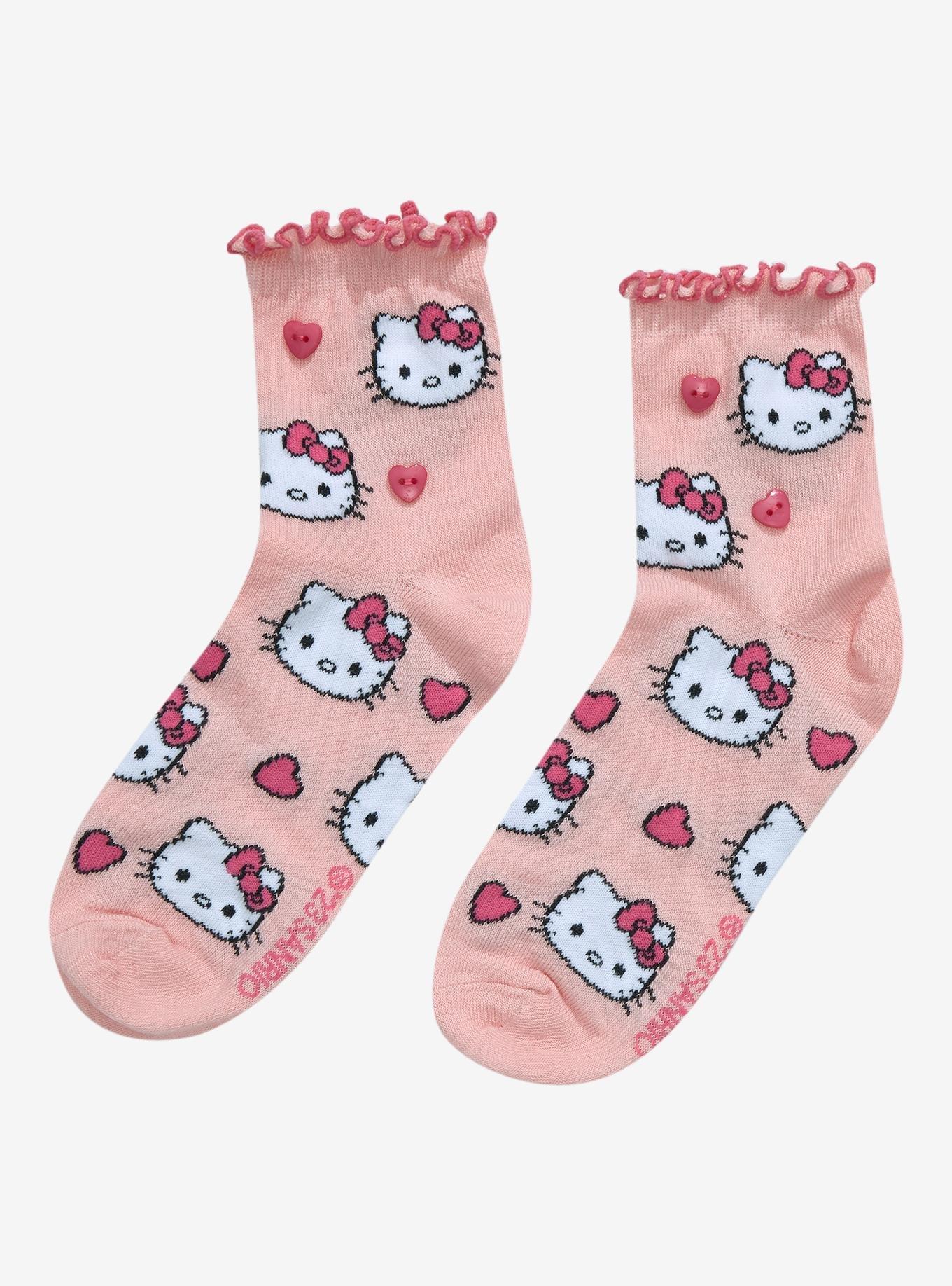Hello Kitty Heart Ankle Socks, , hi-res
