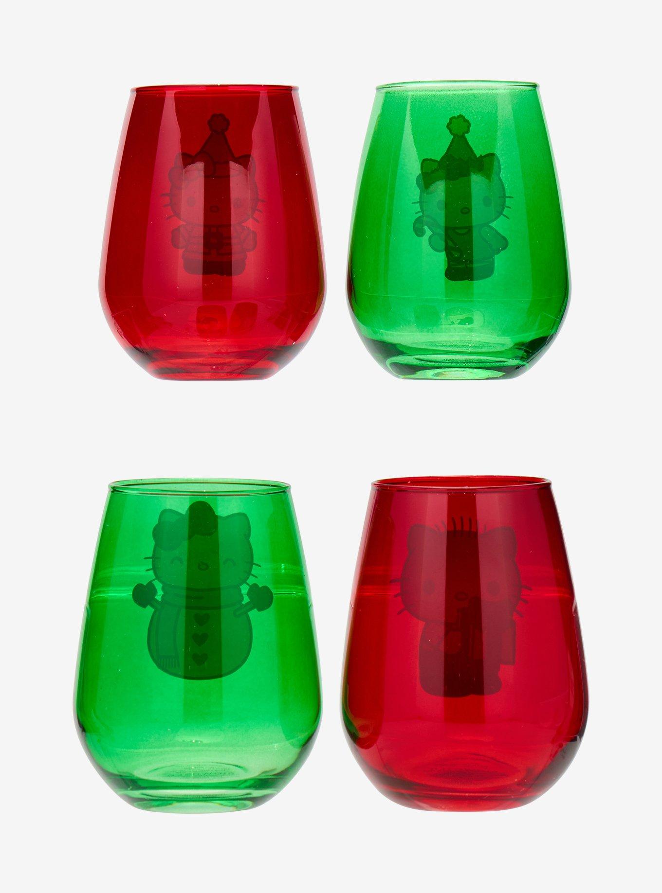 Hello Kitty Holiday Stemless Glass Set, , hi-res