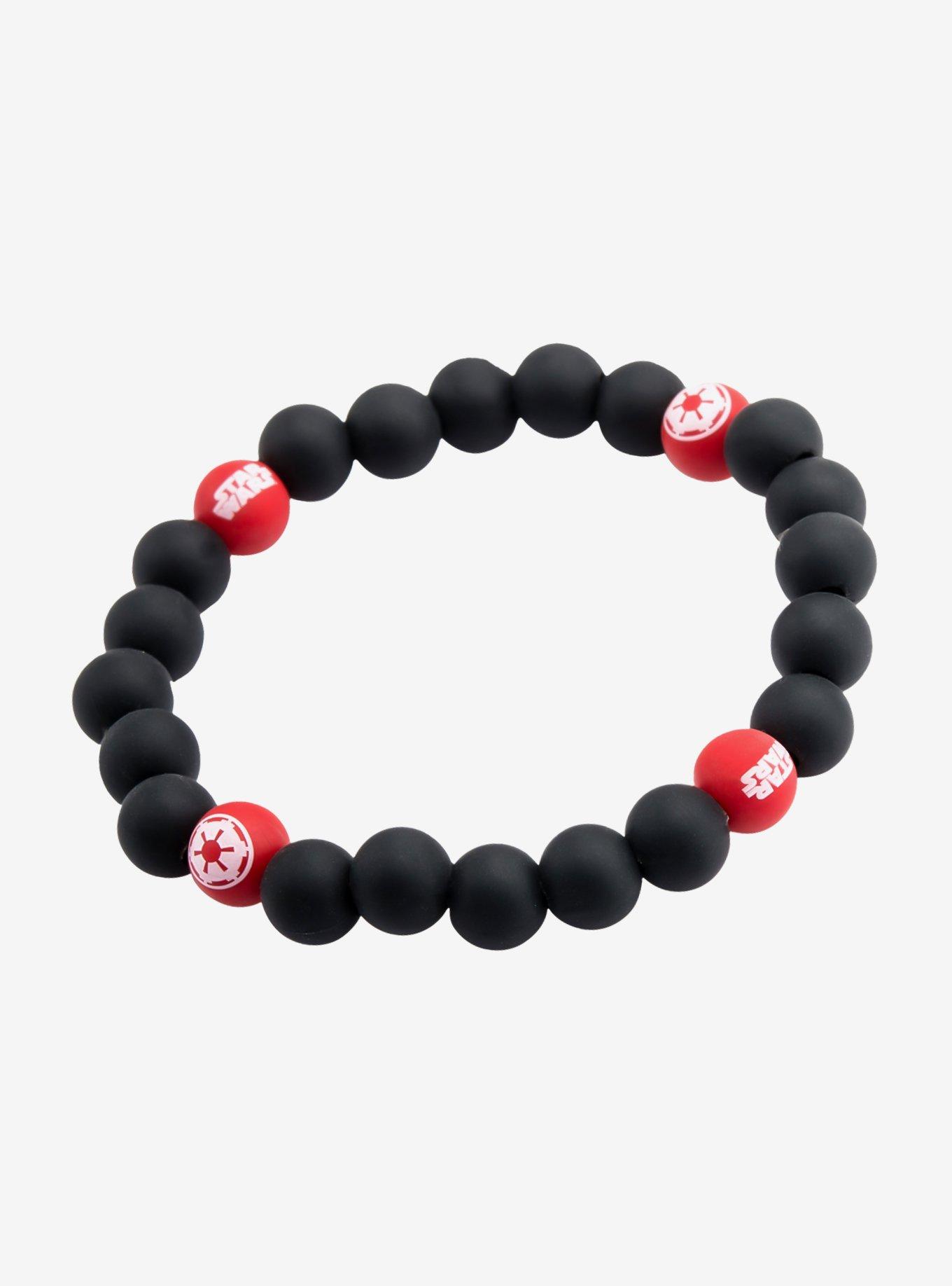 Star Wars Imperial Symbol Silicone Bead Bracelet, , hi-res