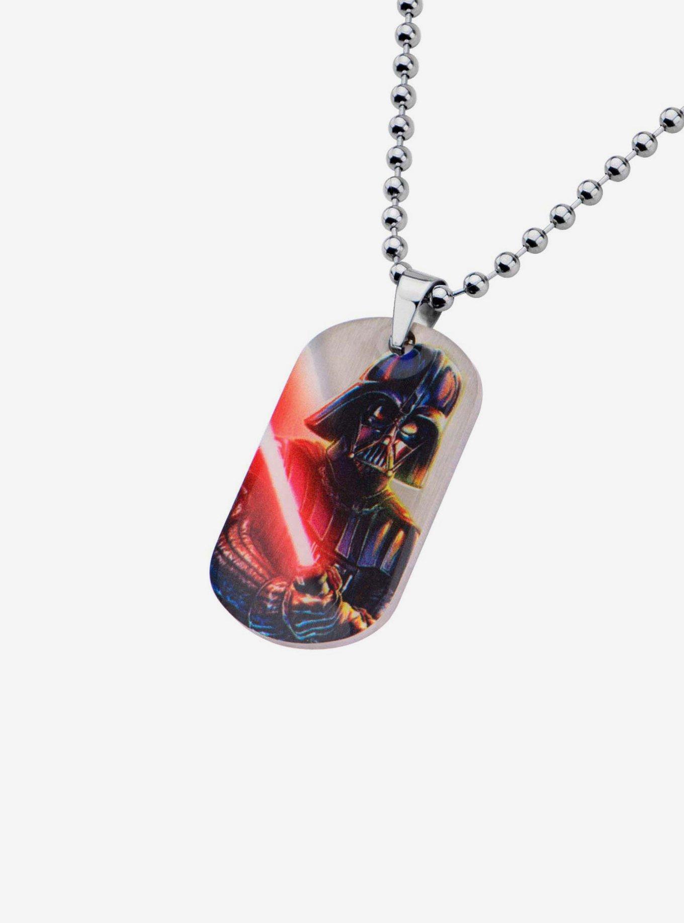 Star Wars Graphic Darth Vader Dog Tag Pendant Necklace, , hi-res