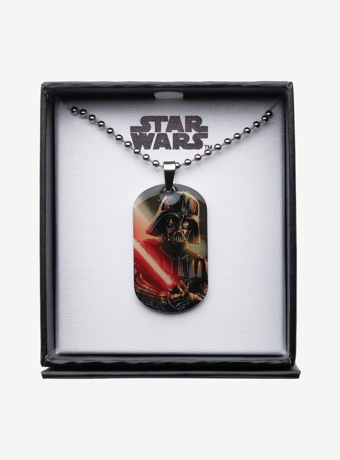 Star Wars Graphic Darth Vader Dog Tag Pendant Necklace, , alternate