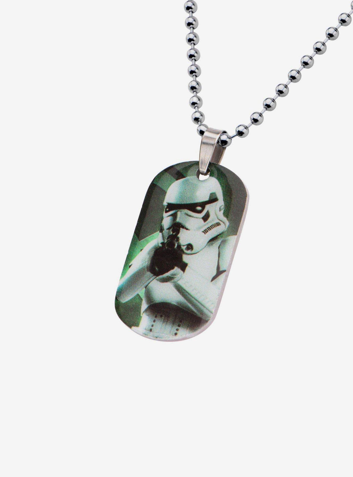 Star Wars Graphic Stormtrooper Dog Tag Pendant Necklace, , hi-res