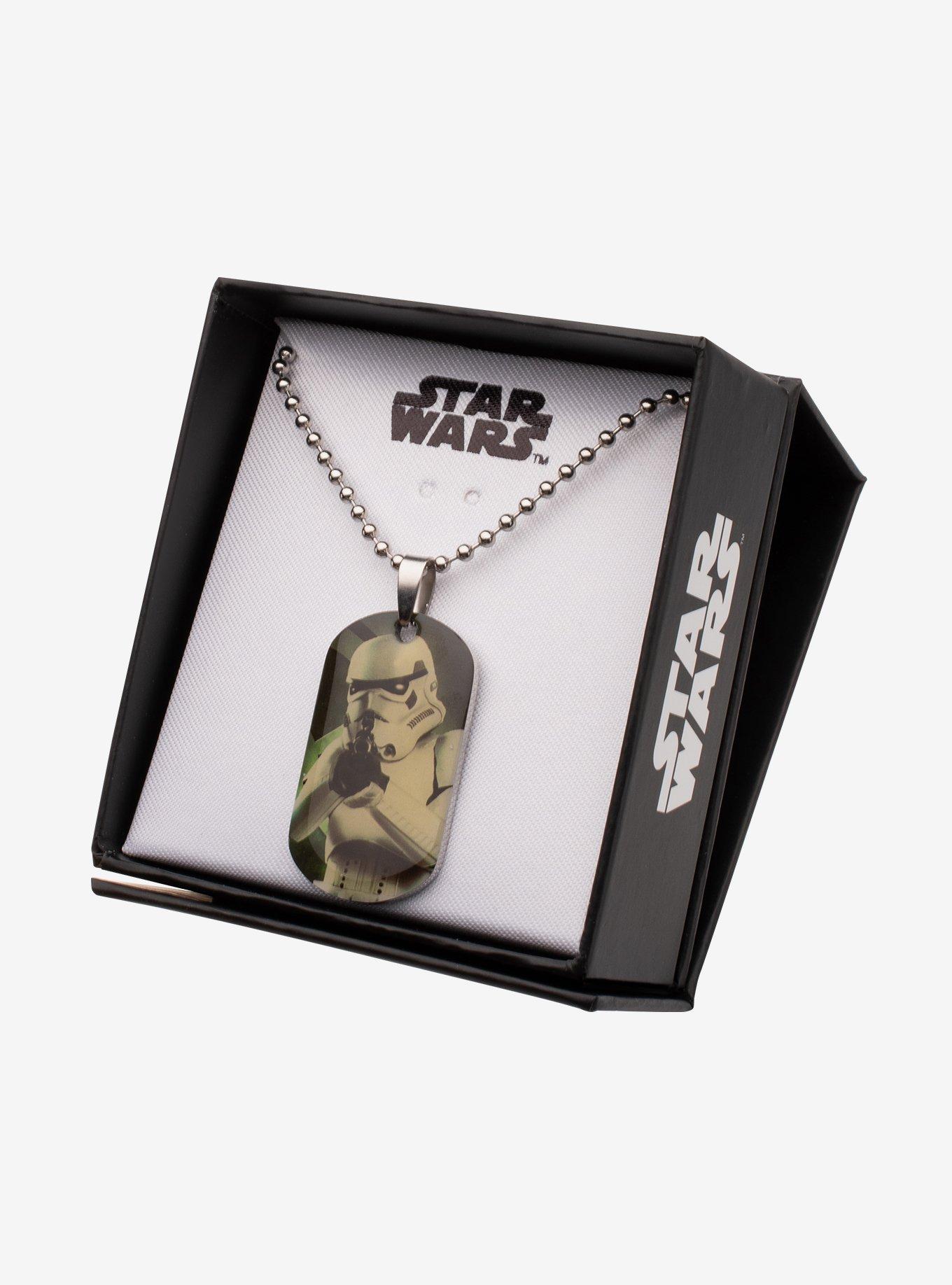 Star Wars Graphic Stormtrooper Dog Tag Pendant Necklace, , alternate
