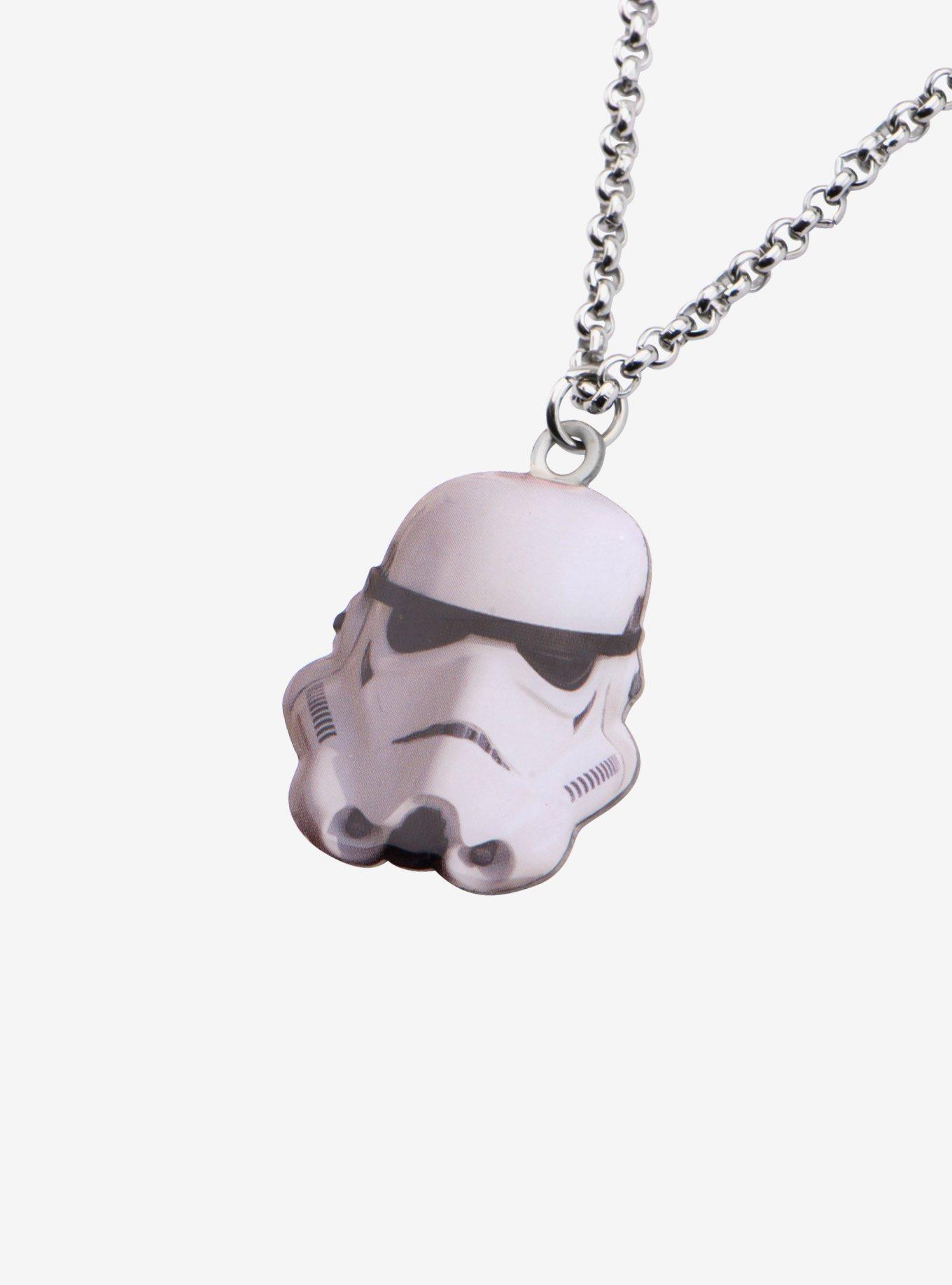 Star Wars Cut Out Stormtrooper Pendant Necklace, , hi-res