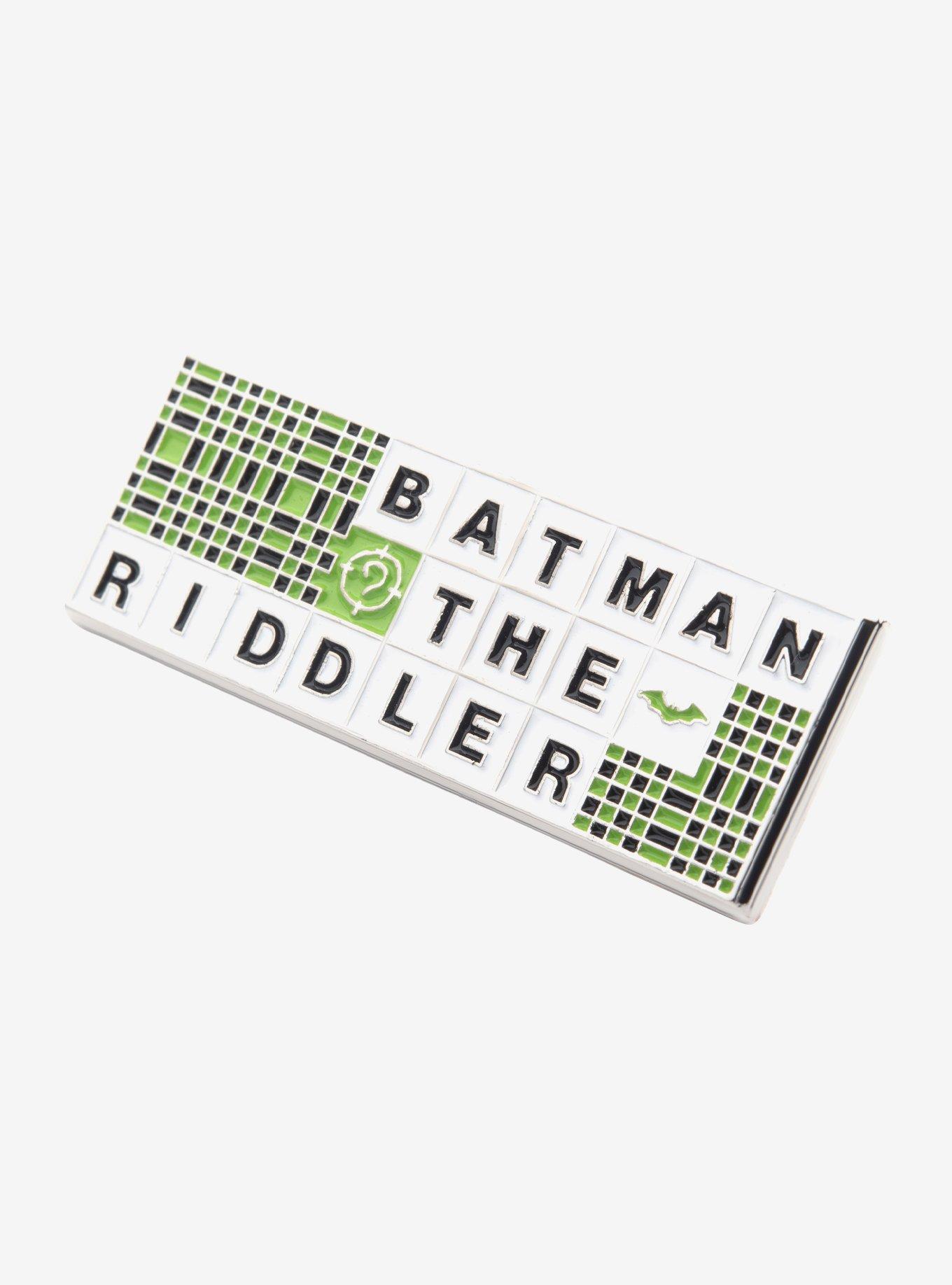 DC Comics Batman To The Riddler Crossword Lapel Pin, , hi-res