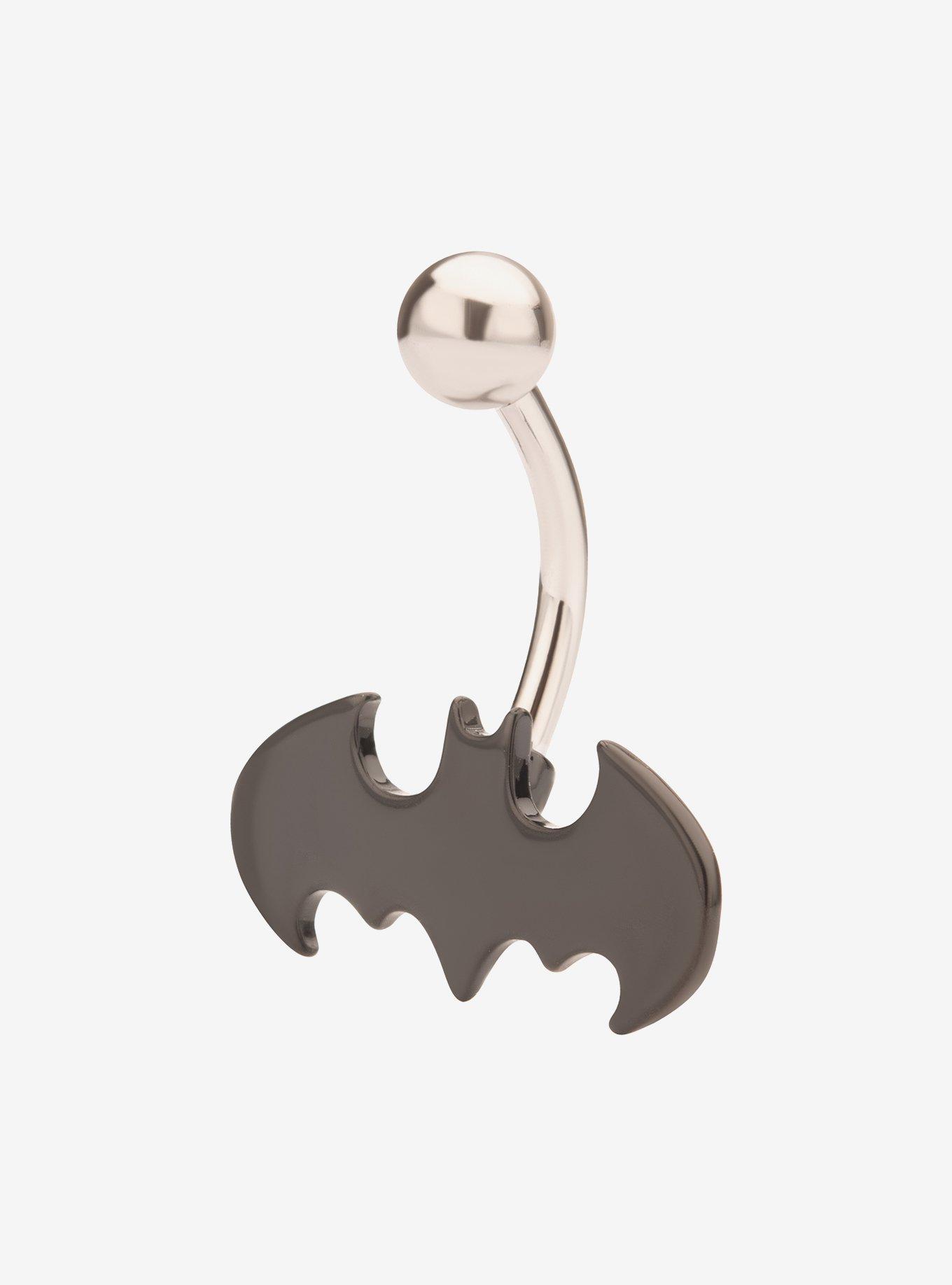 DC Comics Cut Out Batman Logo Fixed Navel, , hi-res